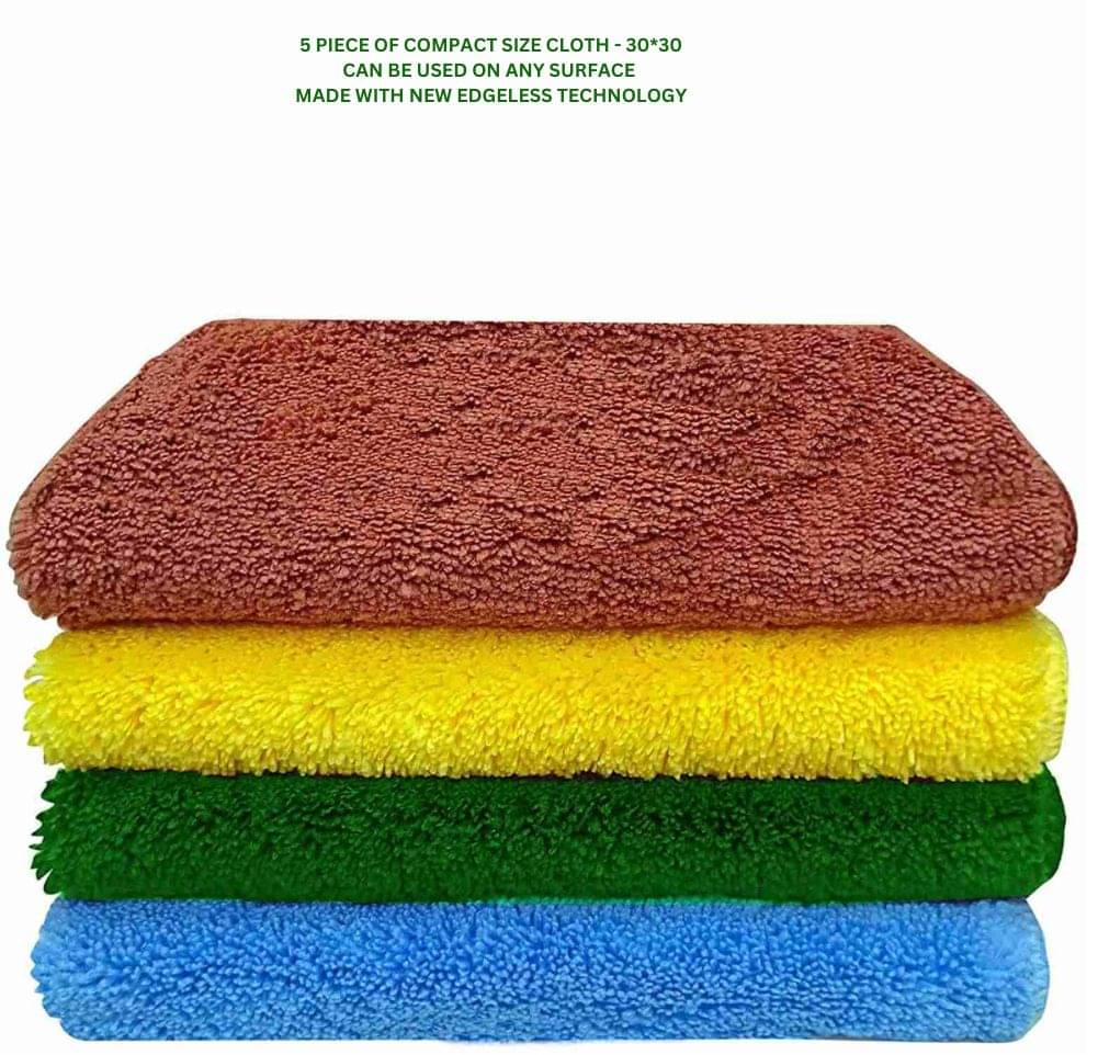 MANSUDH Multicolor 240 GSM Microfiber Cloth For Automobile ( Pack of 5 ) MANSUDH Multicolor 240 GSM Microfiber Cloth For Automobile ( Pack of 5 )