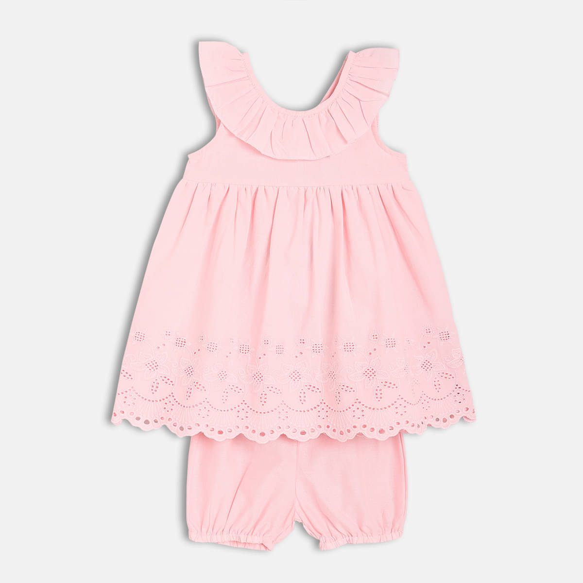     			MINI KLUB Pack of 1 Baby Girls Cotton Top With Shorts ( Pink )