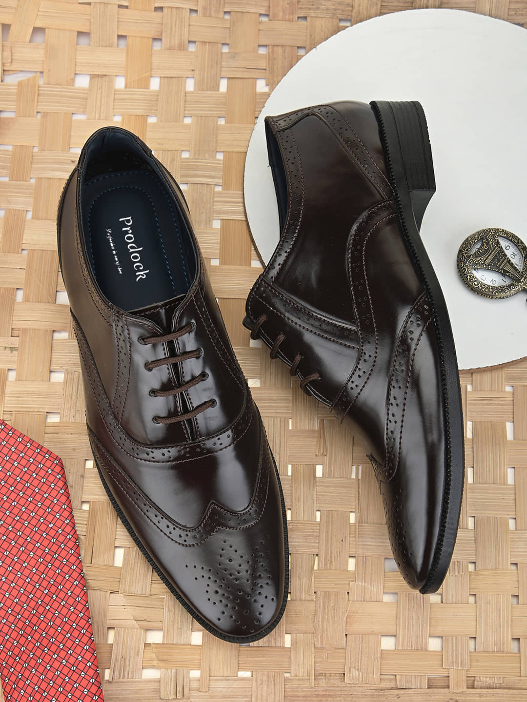 PRODOCK Brown Men's Brogue Formal Shoes - Formal Shoes | Buy online on ZillyBuy