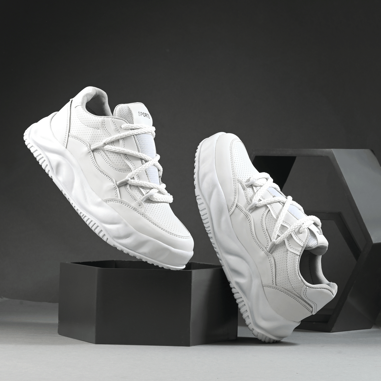    			STALAG retro shoes high quality White Men's Lifestyle Shoes