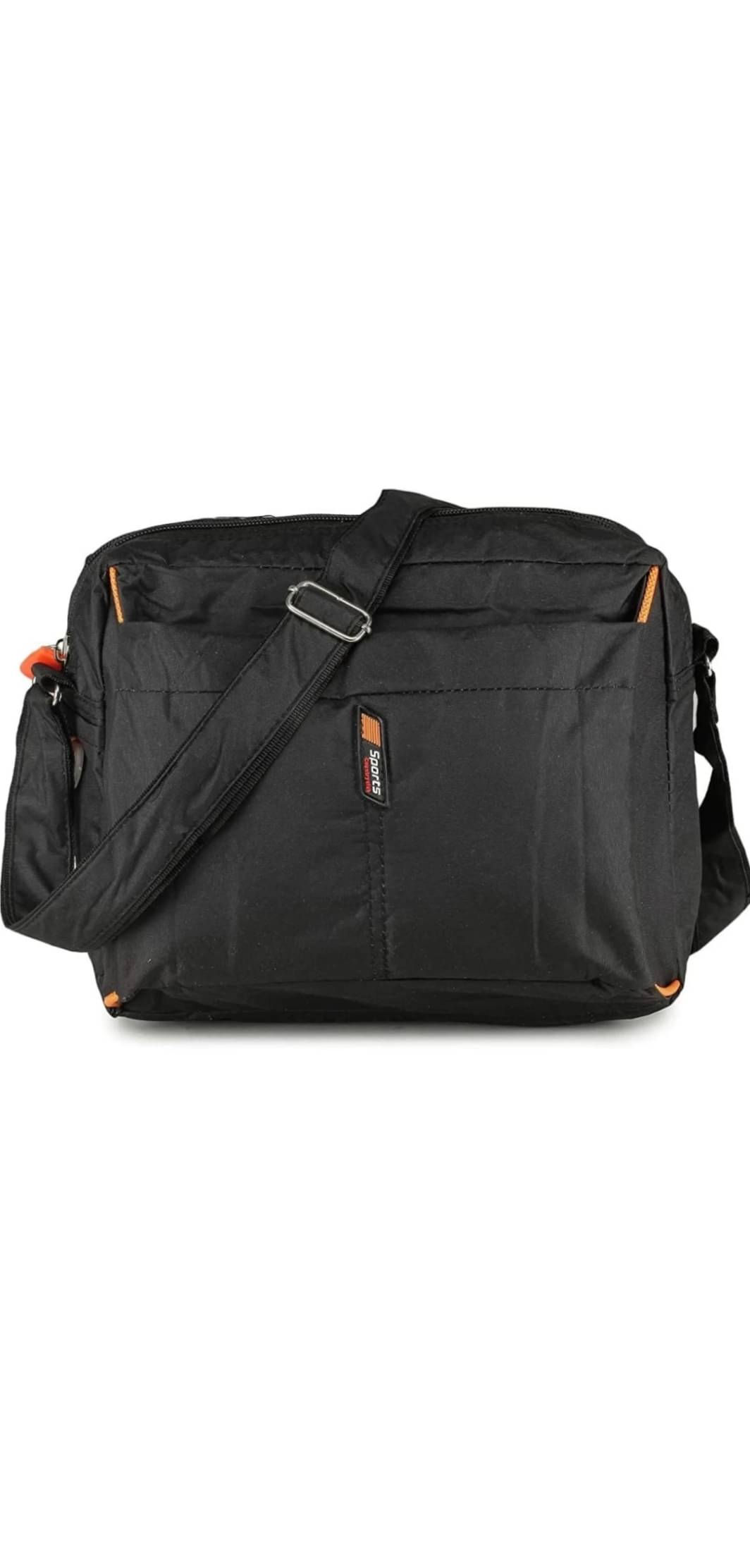     			SVB BAG Black Solid Messenger Bag