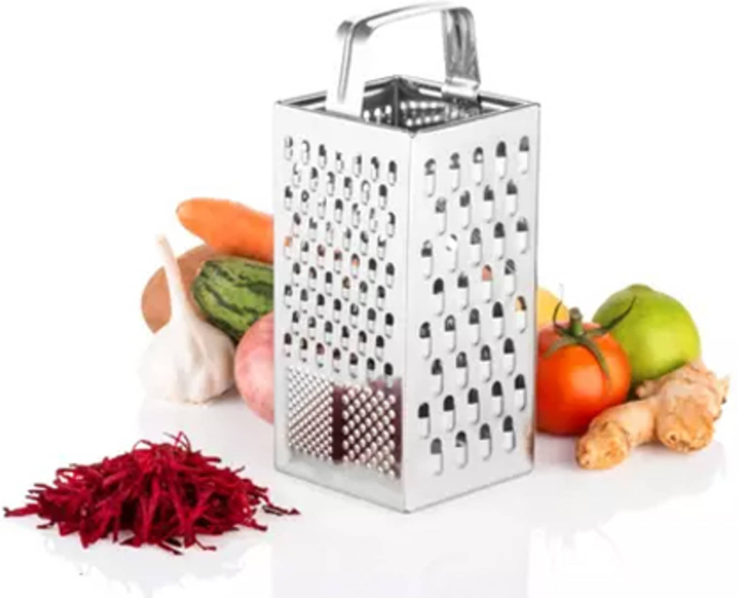 Saule Stainless Steel Vegetable Grater,Slicer,Coconut Grater ( Pack of 1 ) - Silver Saule Stainless Steel Vegetable Grater,Slicer,Coconut Grater ( Pack of 1 ) - Silver