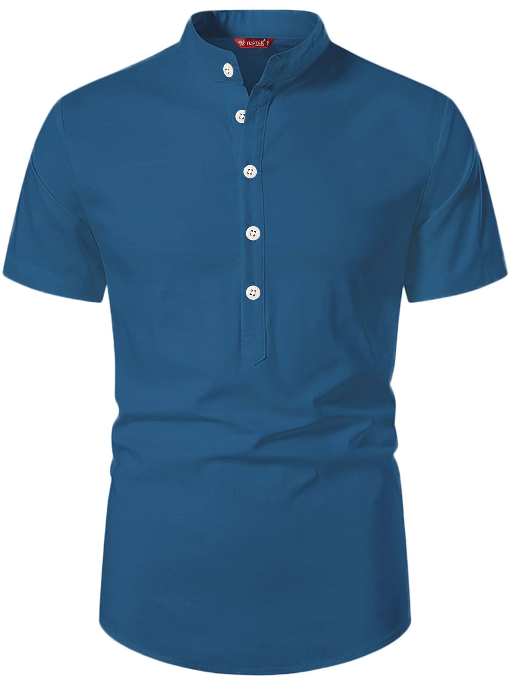 Yugnik Blue Cotton Men's Regular Kurta ( Pack of 1 ) Yugnik Blue Cotton Men's Regular Kurta ( Pack of 1 )