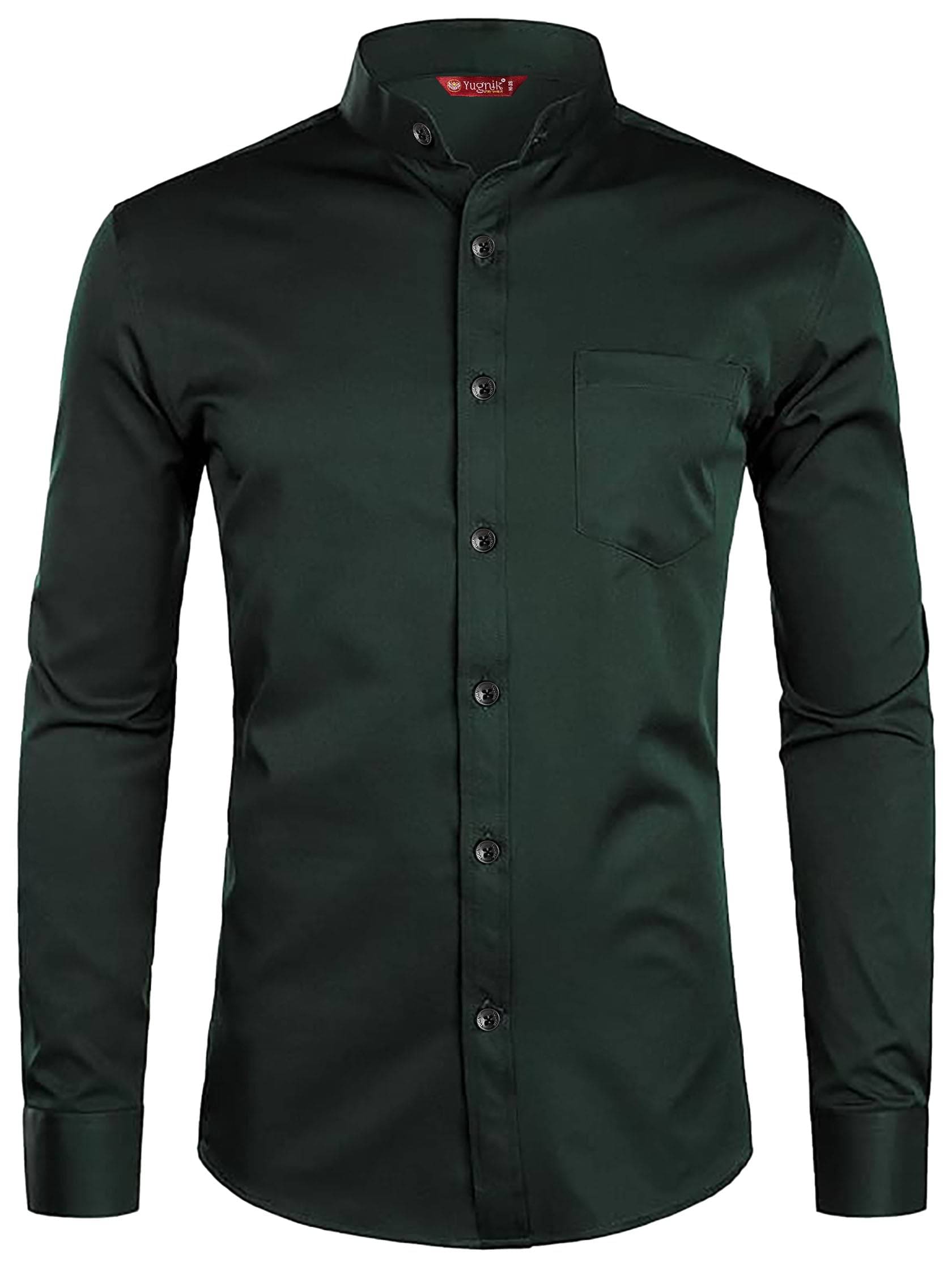     			Yugnik Cotton Blend Slim Fit Full Sleeves Men's Formal Shirt - Green ( Pack of 1 )