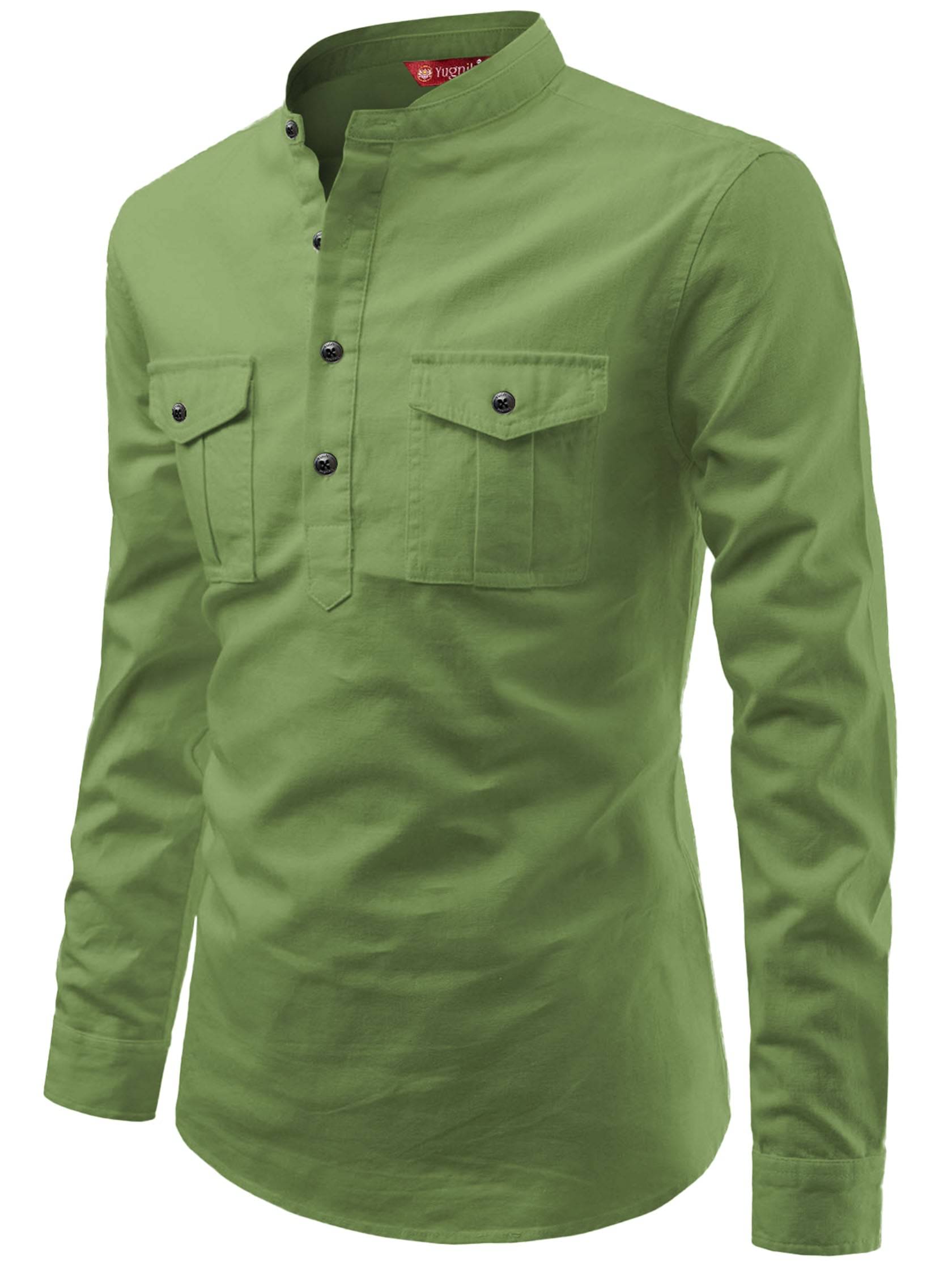 Yugnik Light Green Cotton Men's Regular Kurta ( Pack of 1 )     			Yugnik Light Green Cotton Men's Regular Kurta ( Pack of 1 )