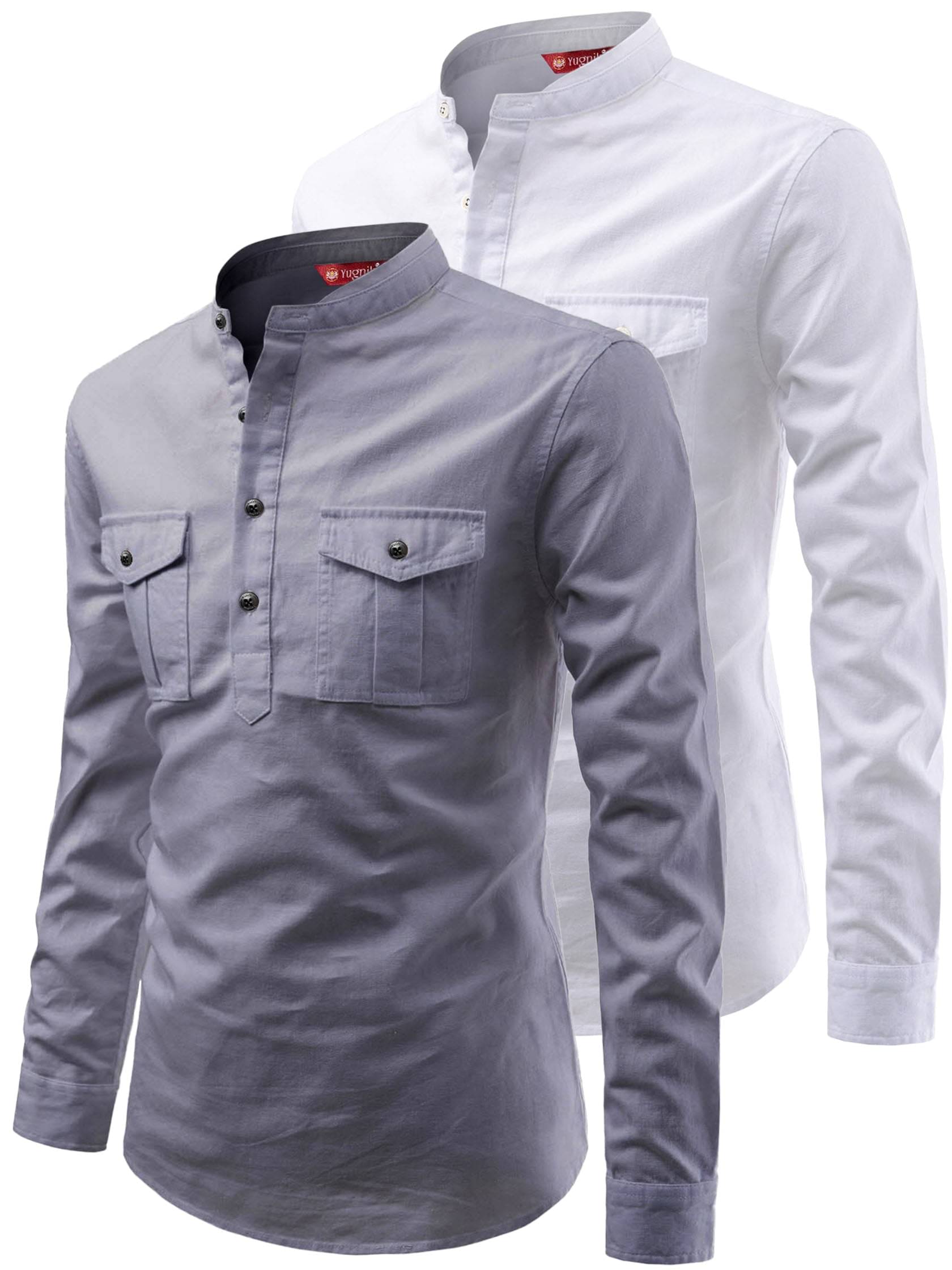     			Yugnik Light Green Cotton Men's Regular Kurta ( Pack of 2 )