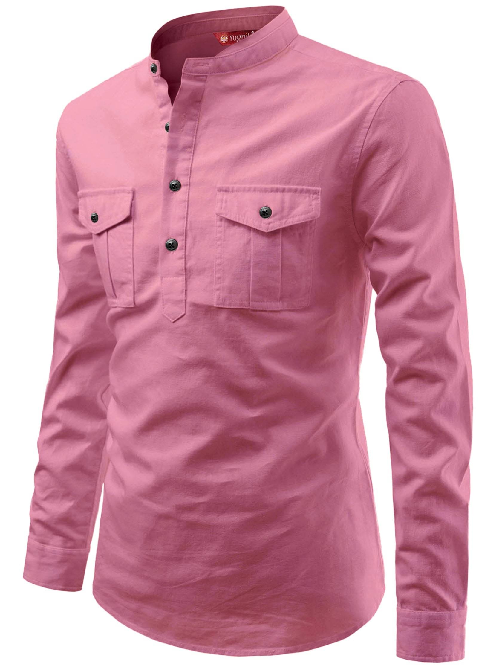     			Yugnik Peach Cotton Men's Regular Kurta ( Pack of 1 )