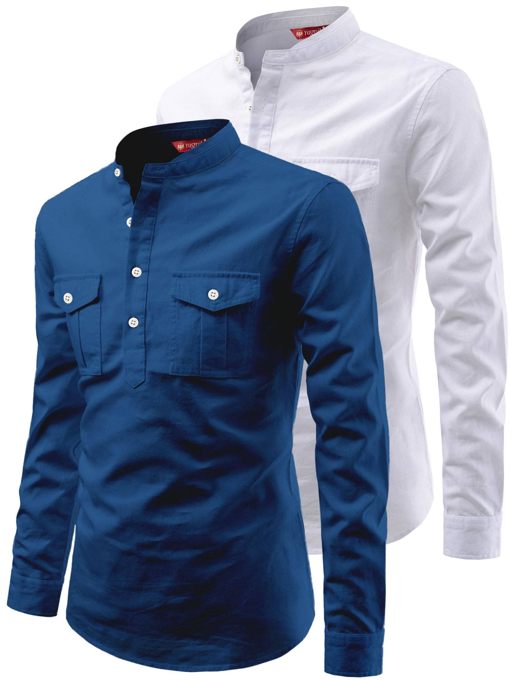 Yugnik Sea Green Cotton Men's Regular Kurta ( Pack of 2 )     			Yugnik Sea Green Cotton Men's Regular Kurta ( Pack of 2 )
