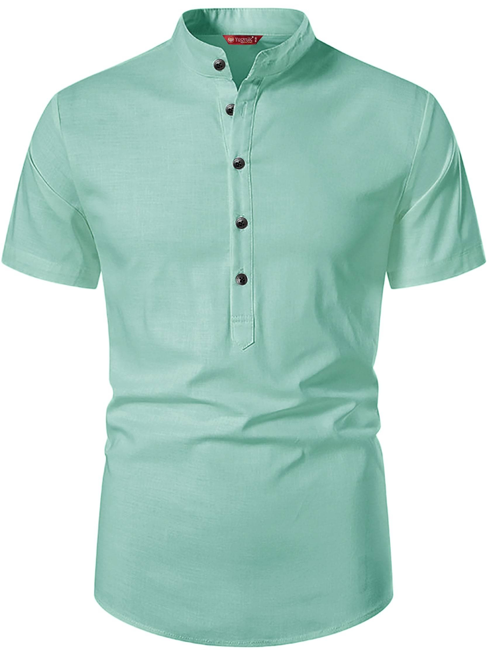 Yugnik Sea Green Cotton Men's Regular Kurta ( Pack of 1 ) Yugnik Sea Green Cotton Men's Regular Kurta ( Pack of 1 )