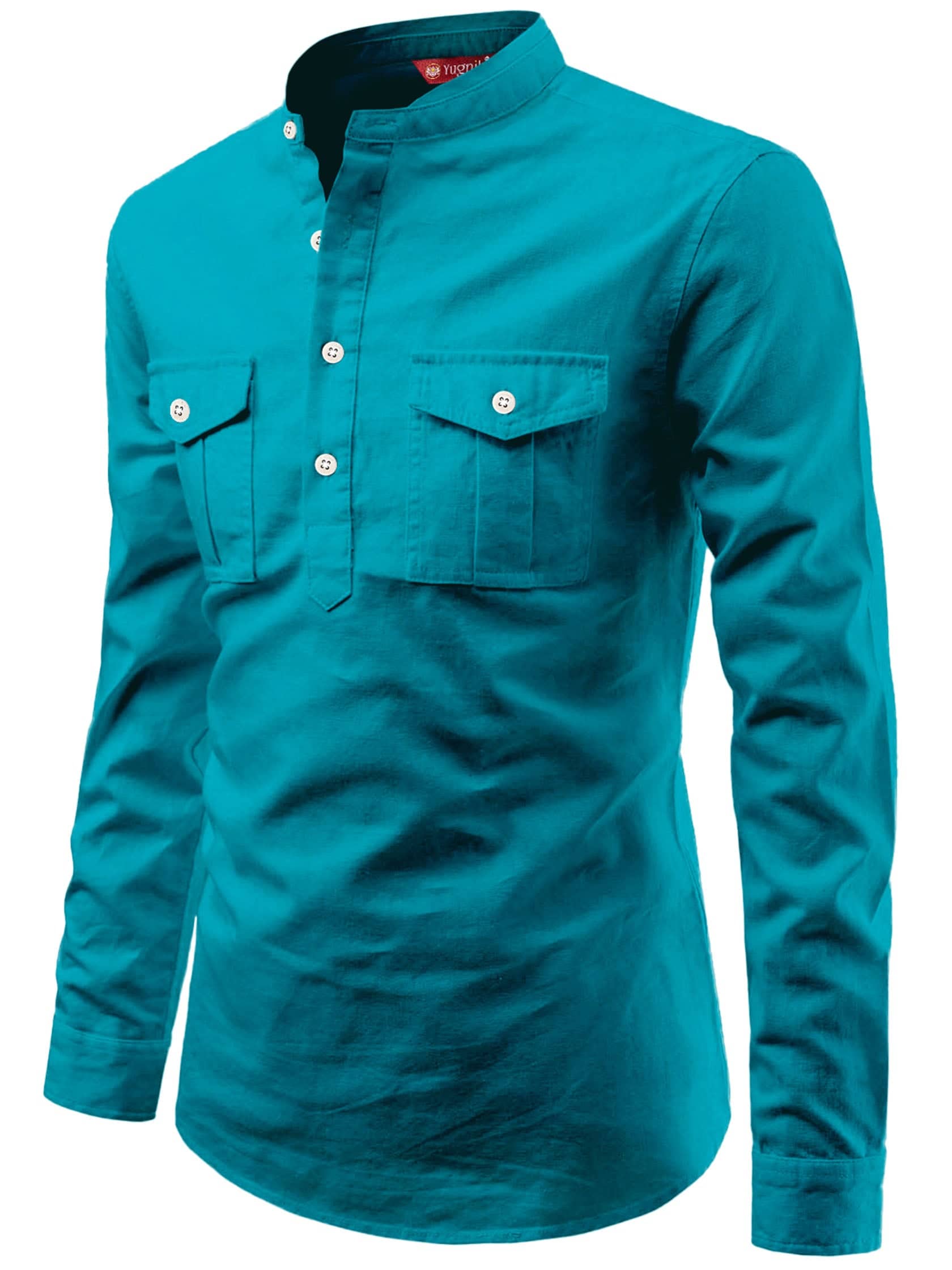 Yugnik Light Green Cotton Men's Regular Kurta ( Pack of 1 ) - Kurtas & Kurta Sets | Buy online on ZillyBuy