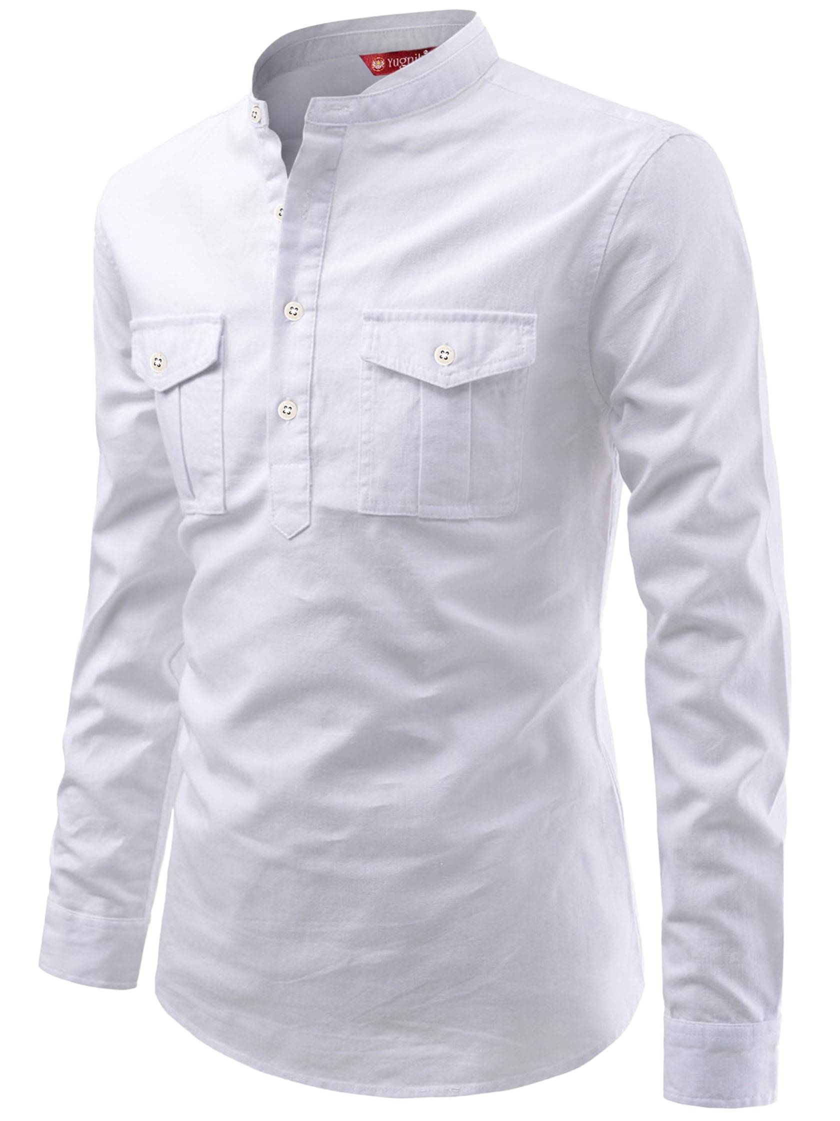     			Yugnik White Cotton Men's Regular Kurta ( Pack of 1 )