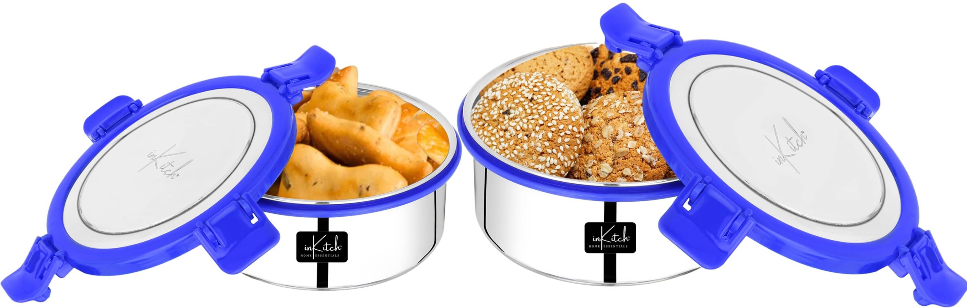     			inKitch Utility Container Steel Silver Food Container ( Set of 1 )