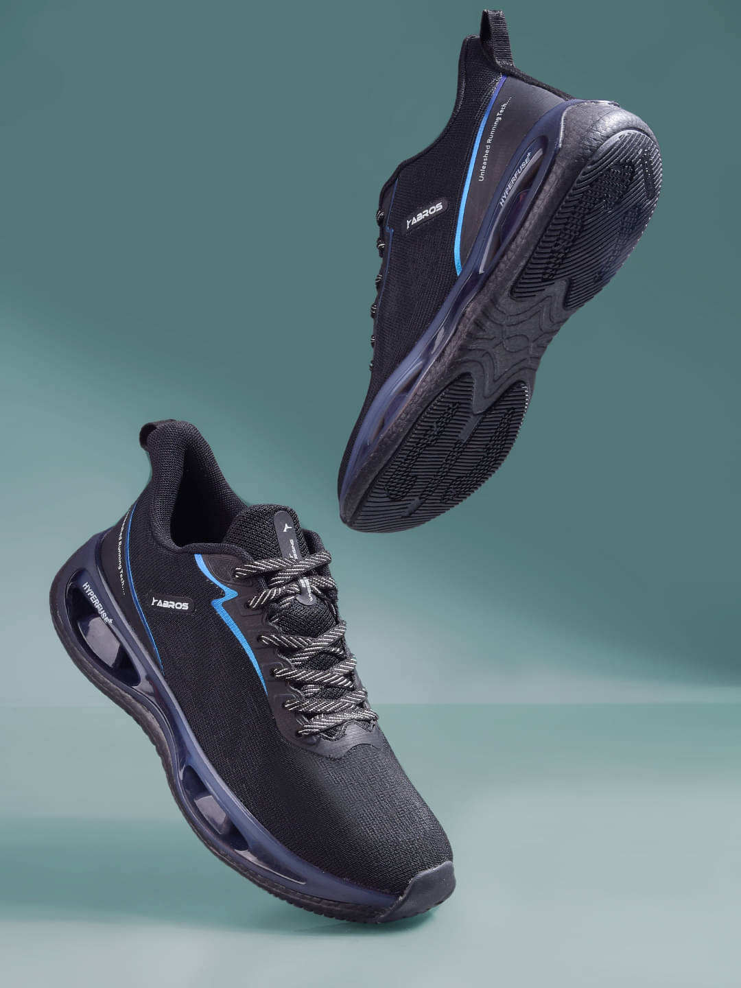     			Abros NILS Black Men's Sports Running Shoes