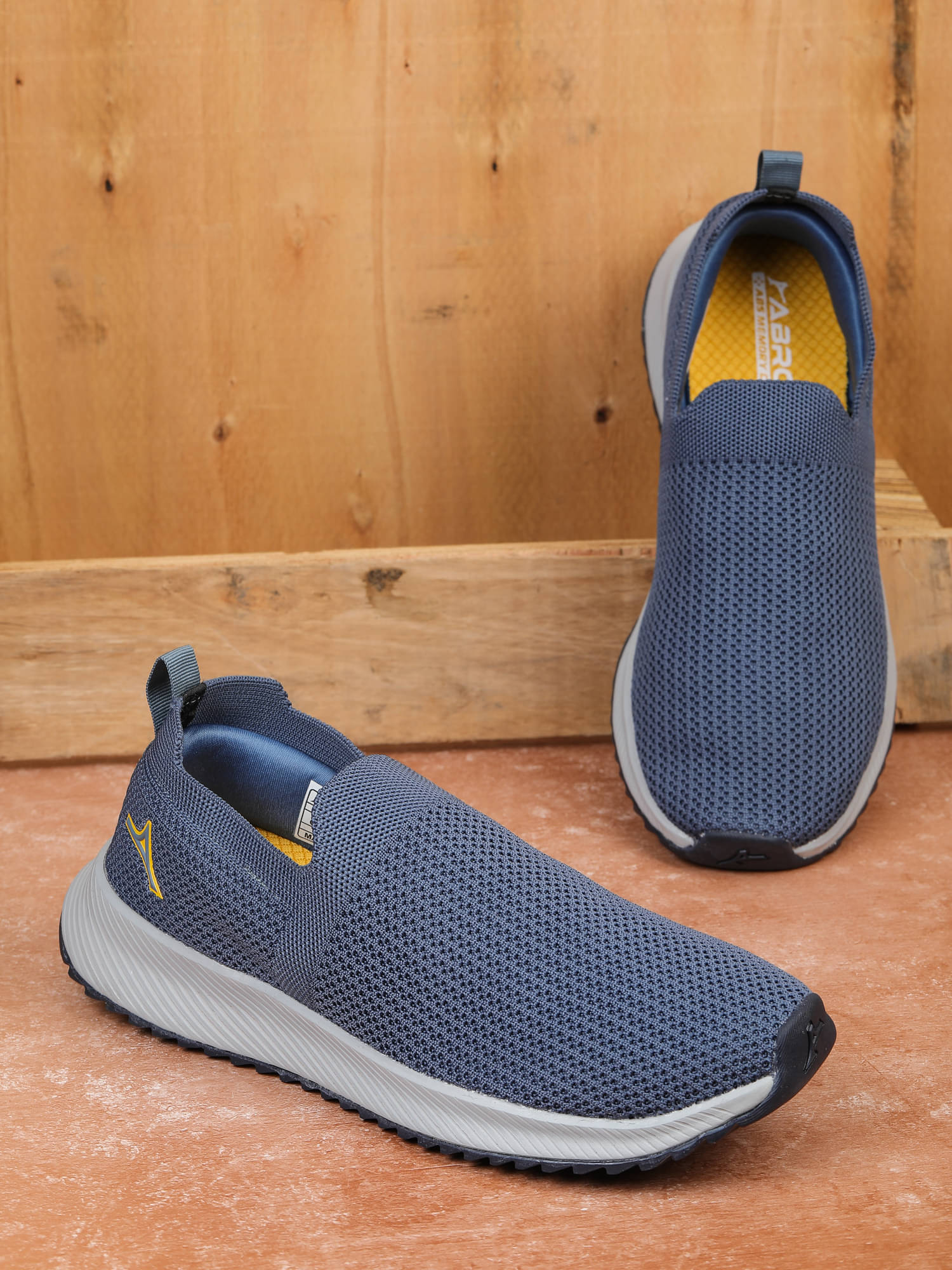     			Abros NIMBUS Mustard Men's Sports Running Shoes