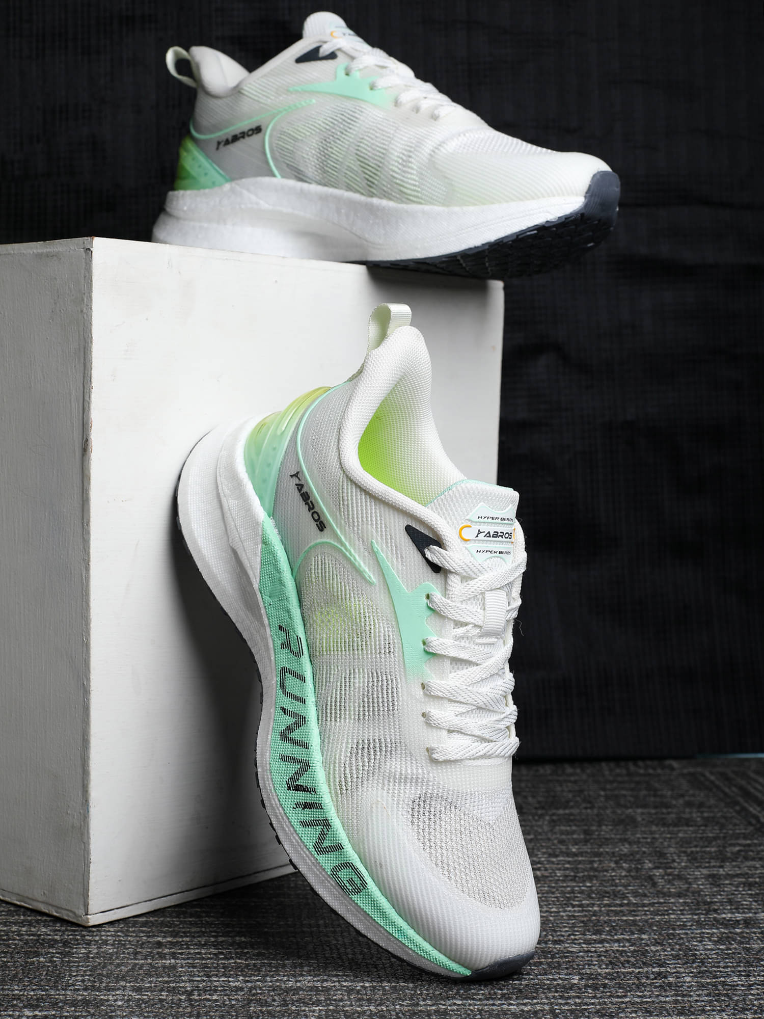     			Abros ROLAND Off White Men's Sports Running Shoes