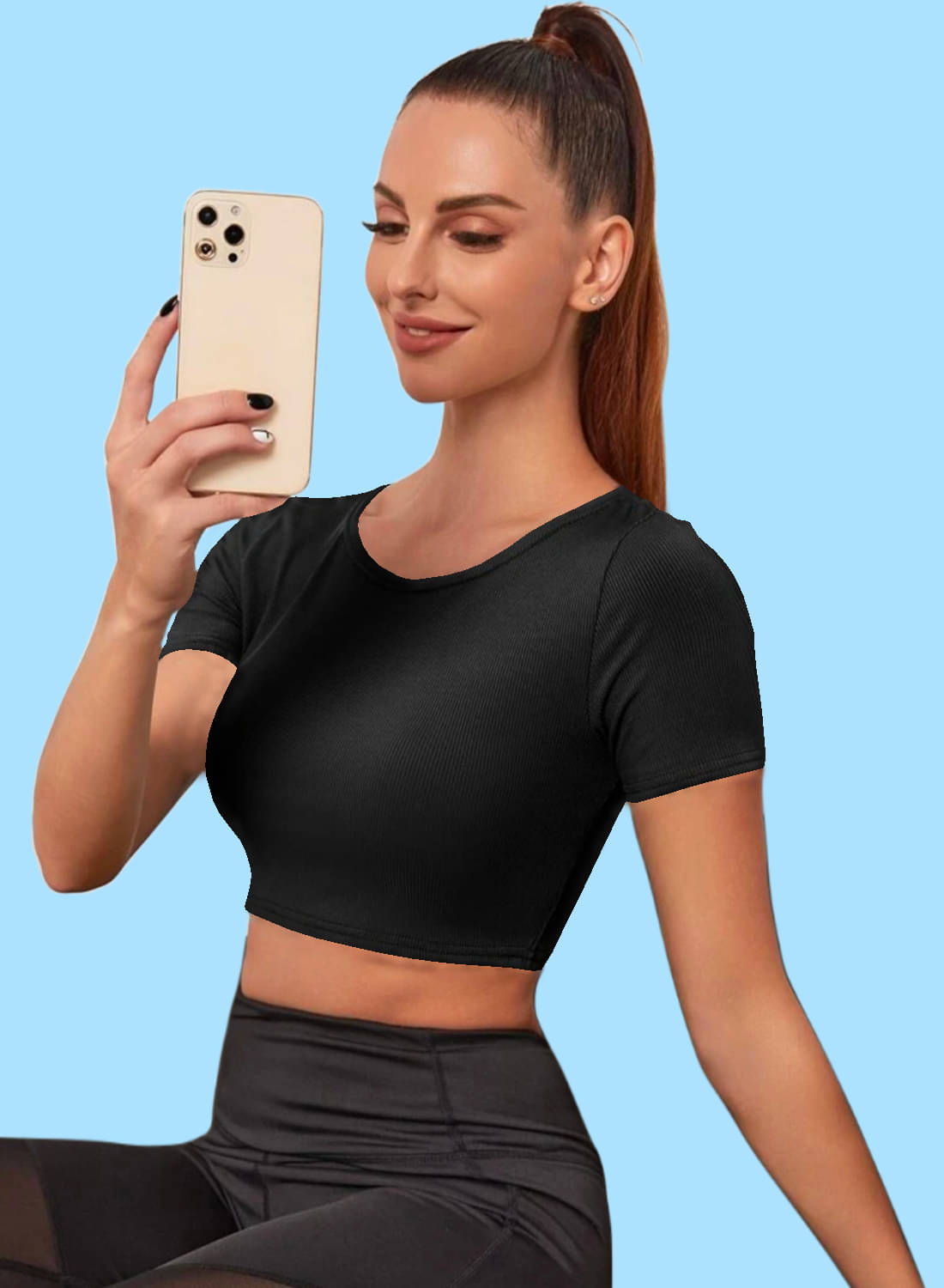 Dream Beauty Fashion Women's Polyester Tunic ( Black ) Dream Beauty Fashion Women's Polyester Tunic ( Black )