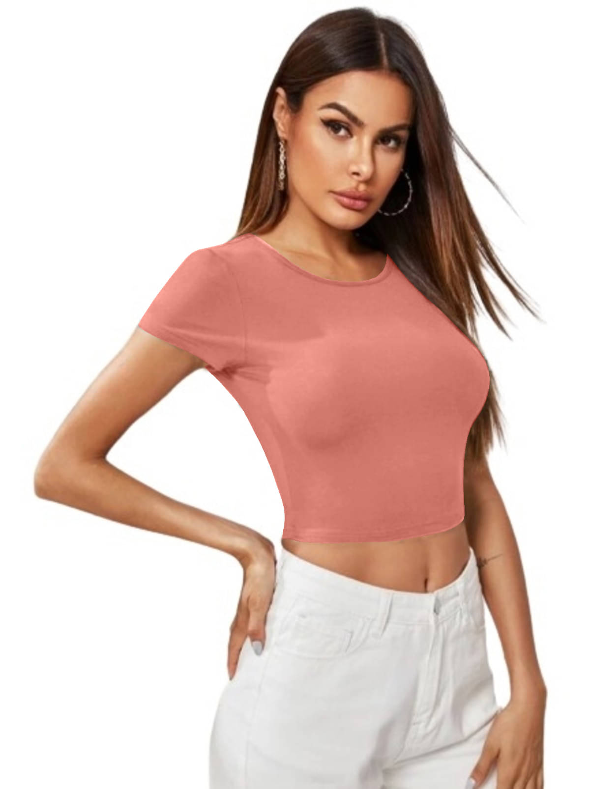     			Dream Beauty Fashion Women's Polyester Tunic ( Peach )