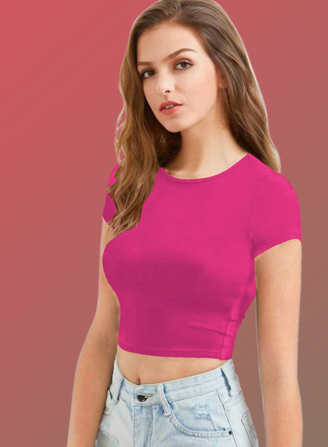     			Dream Beauty Fashion Women's Polyester Tunic ( Pink )