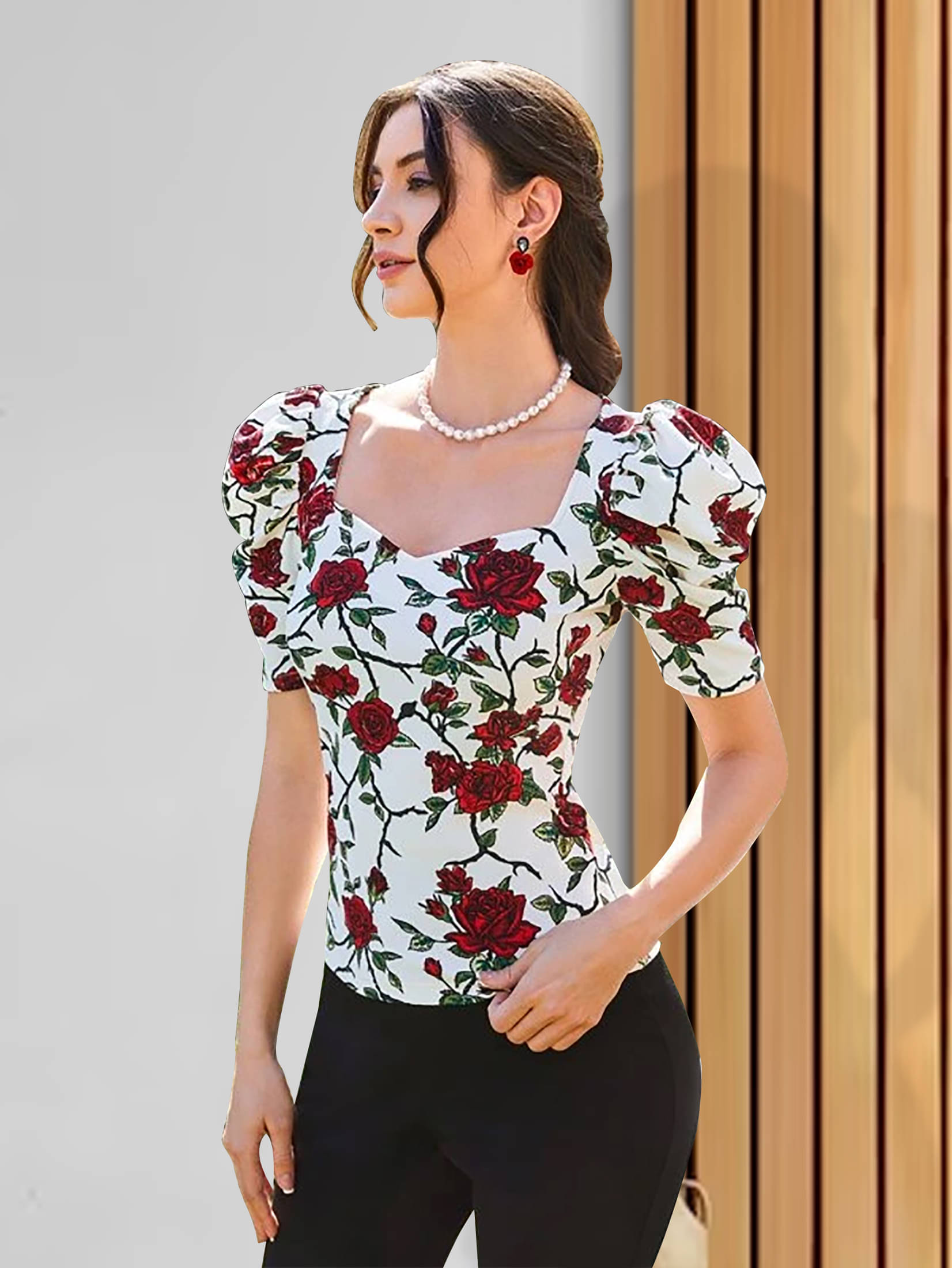     			Dream Beauty Fashion Women's Polyester Tunic ( Red )
