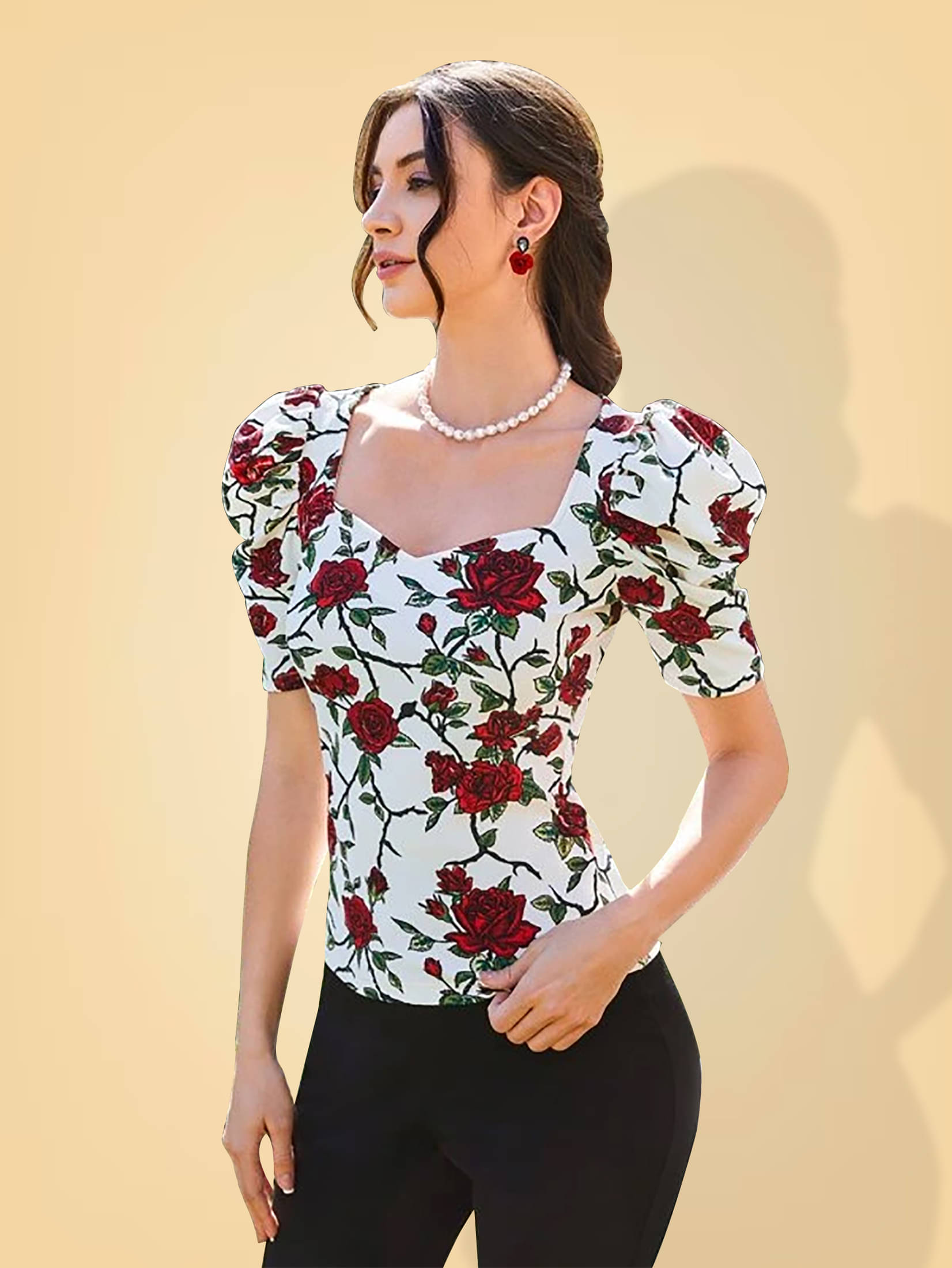     			Dream Beauty Fashion Women's Polyester Tunic ( Red )