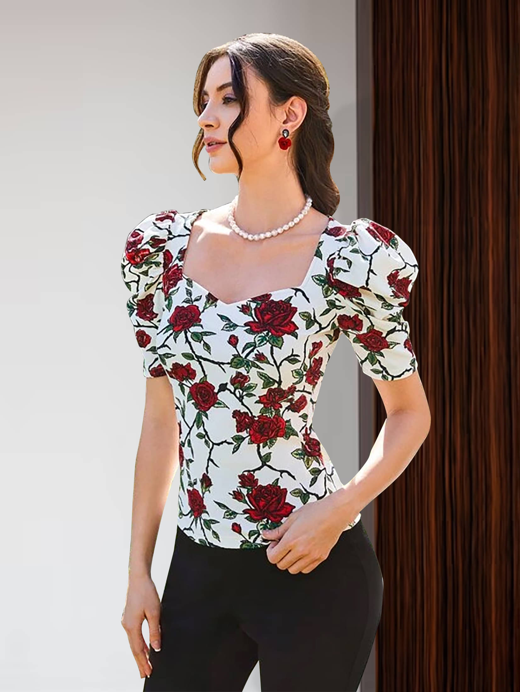     			Dream Beauty Fashion Women's Polyester Tunic ( Red )