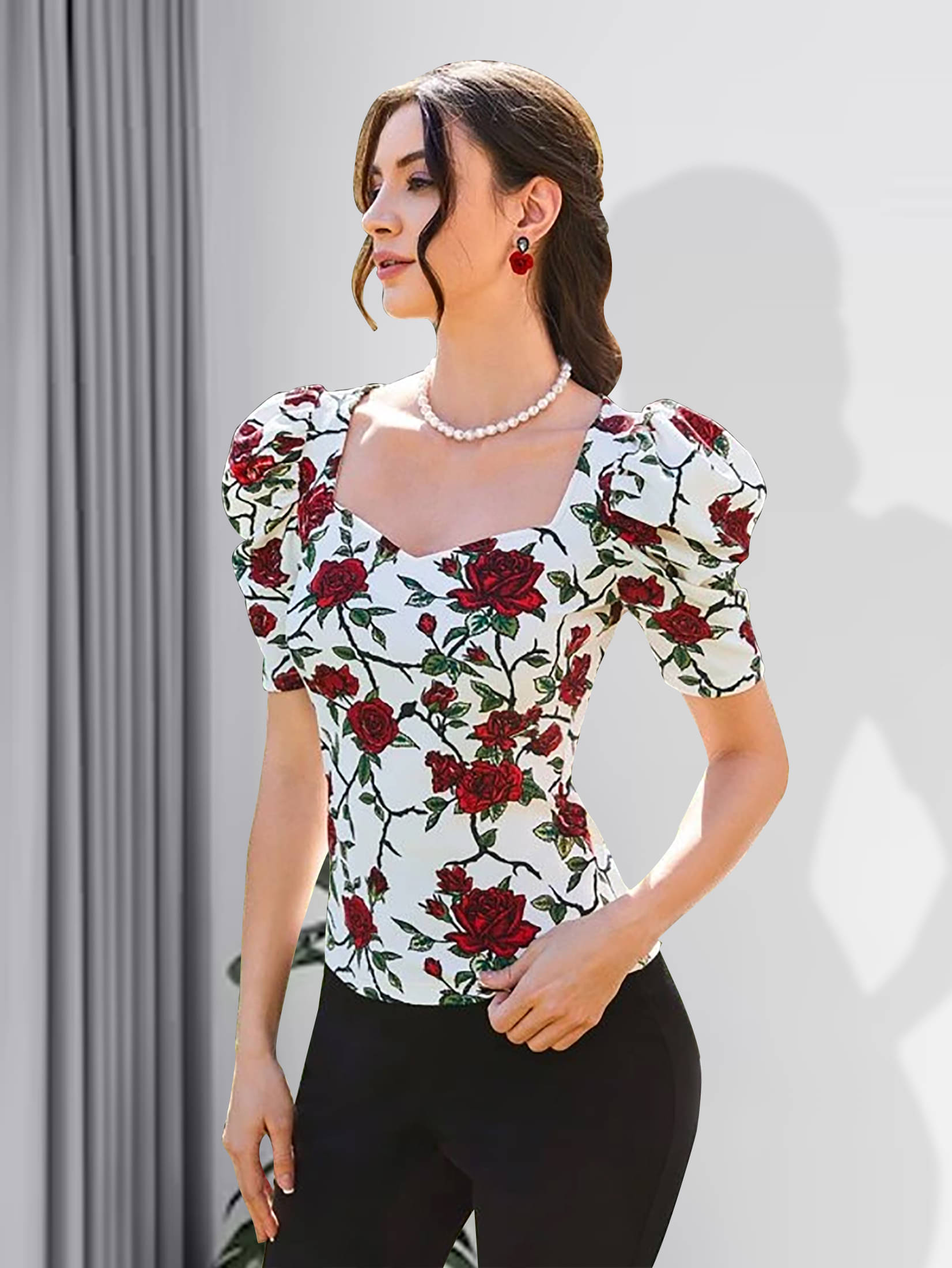     			Dream Beauty Fashion Women's Polyester Tunic ( Red )