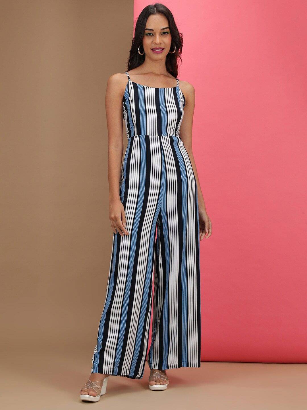     			Freehand Navy Blue Viscose Regular Fit Women's Jumpsuit ( Pack of 1 )