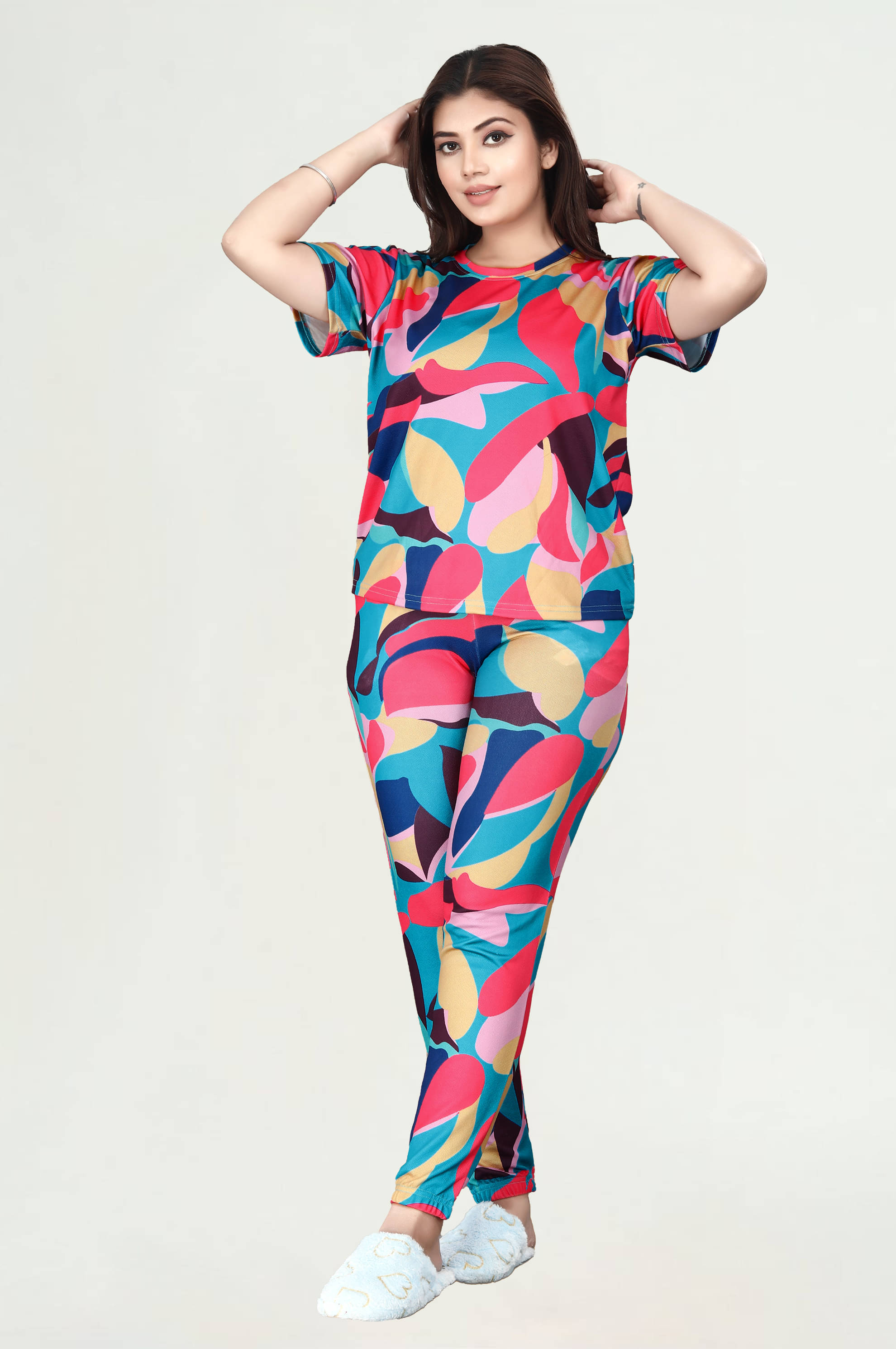     			INFRIM Multi Cotton Blend Applique Tracksuit - Pack of 1