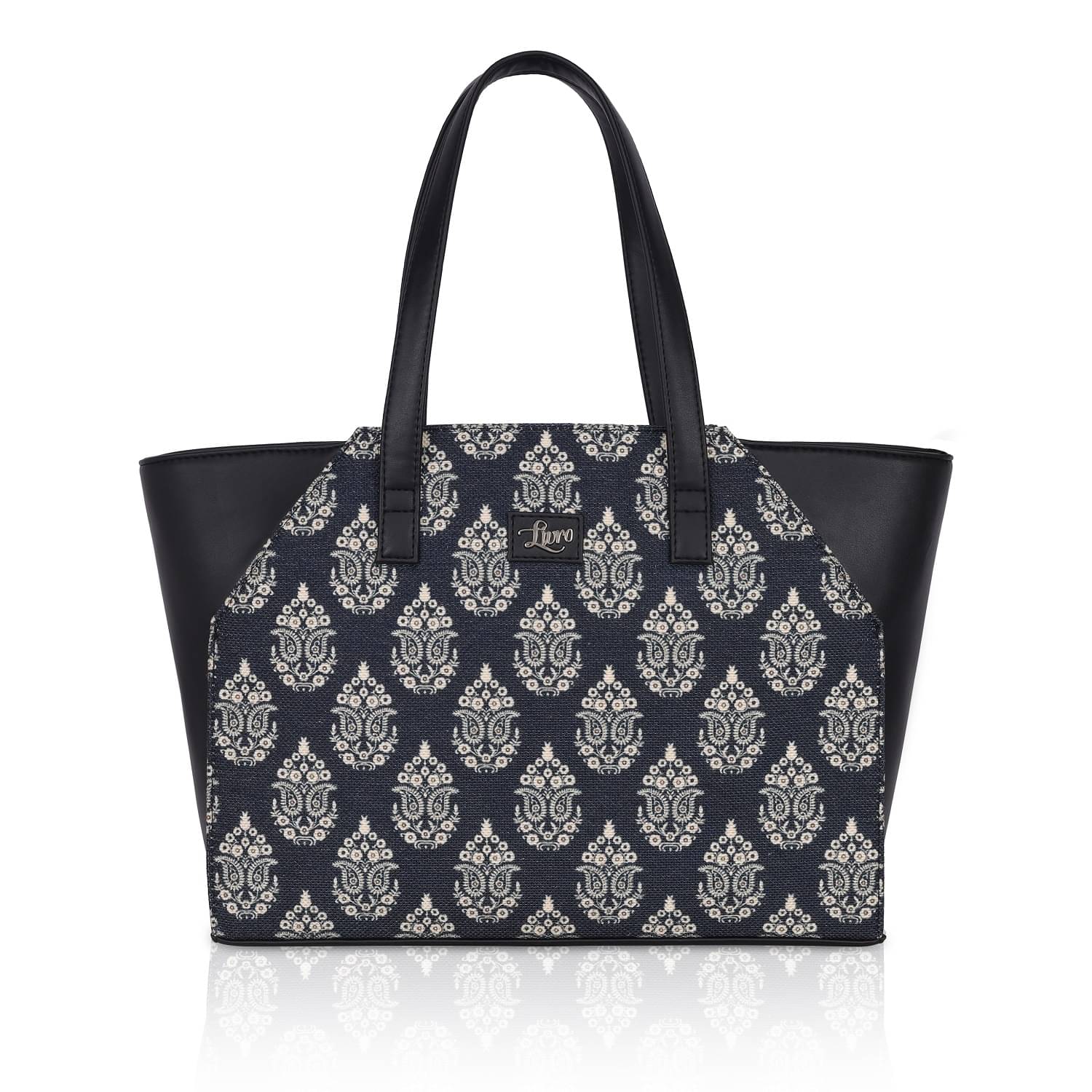     			Livro Tote Bag Artificial Leather Set of 1 ( Black )