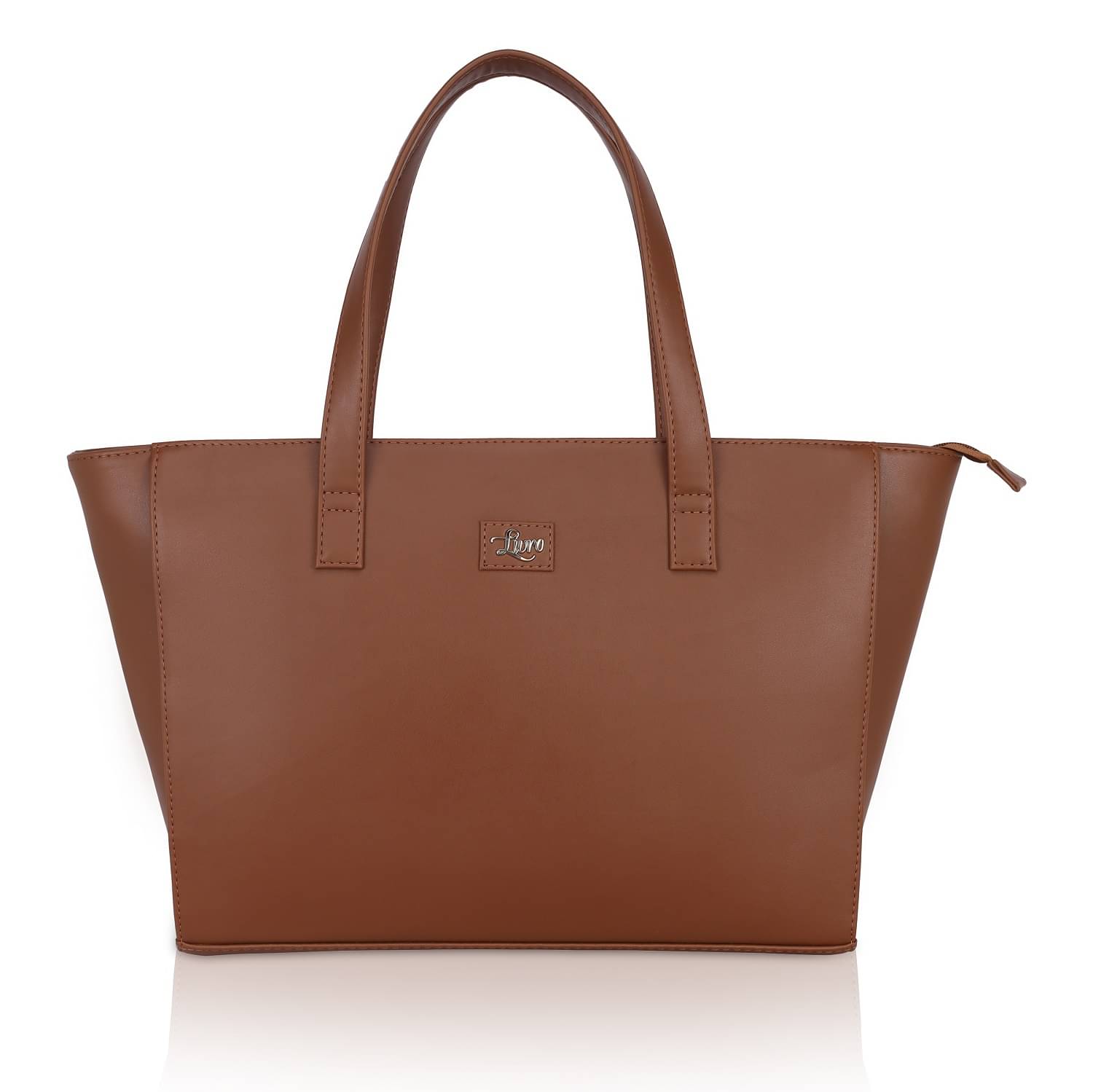     			Livro Tote Bag Faux Leather Set of 1 ( Brown )