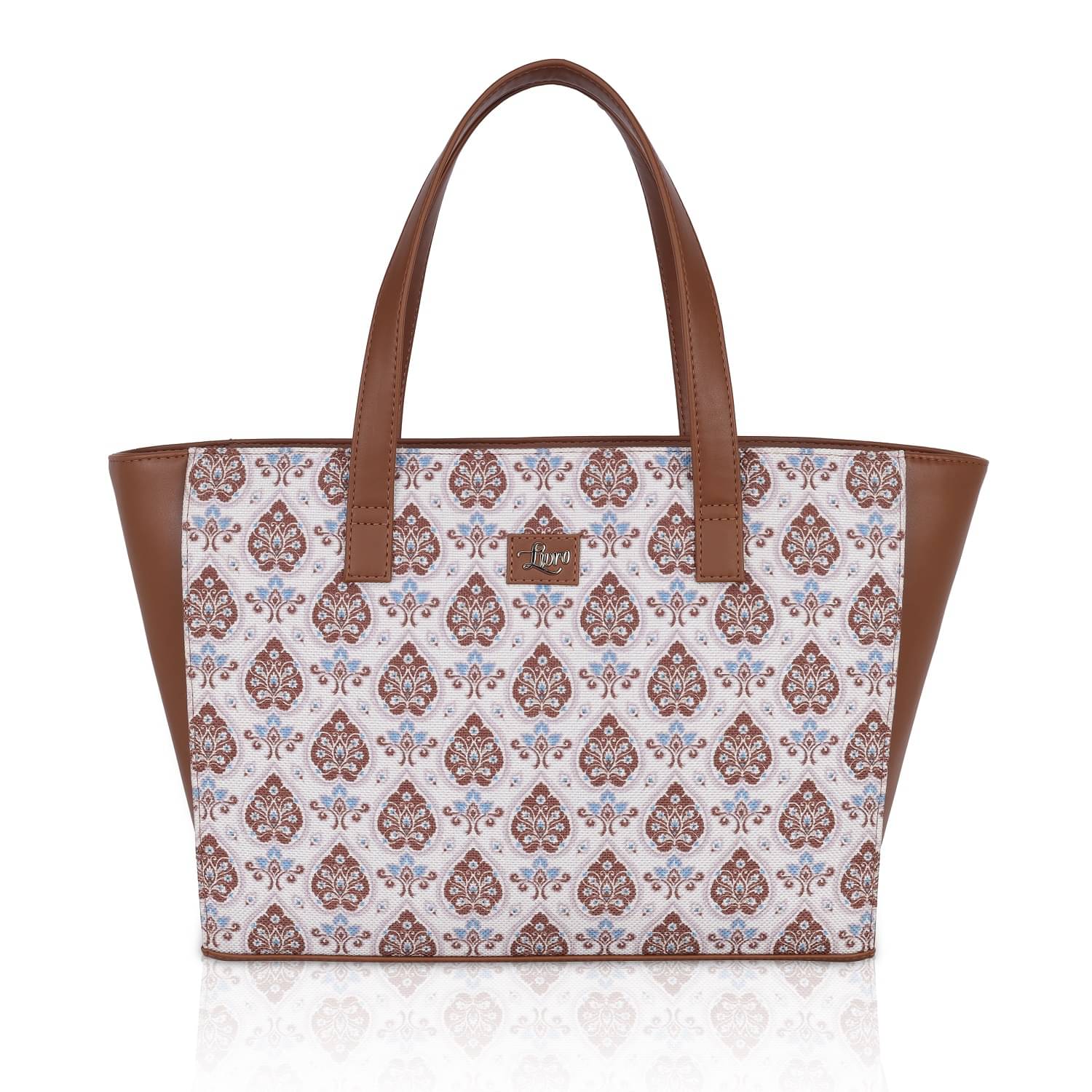     			Livro Tote Bag Faux Leather Set of 1 ( Purple )