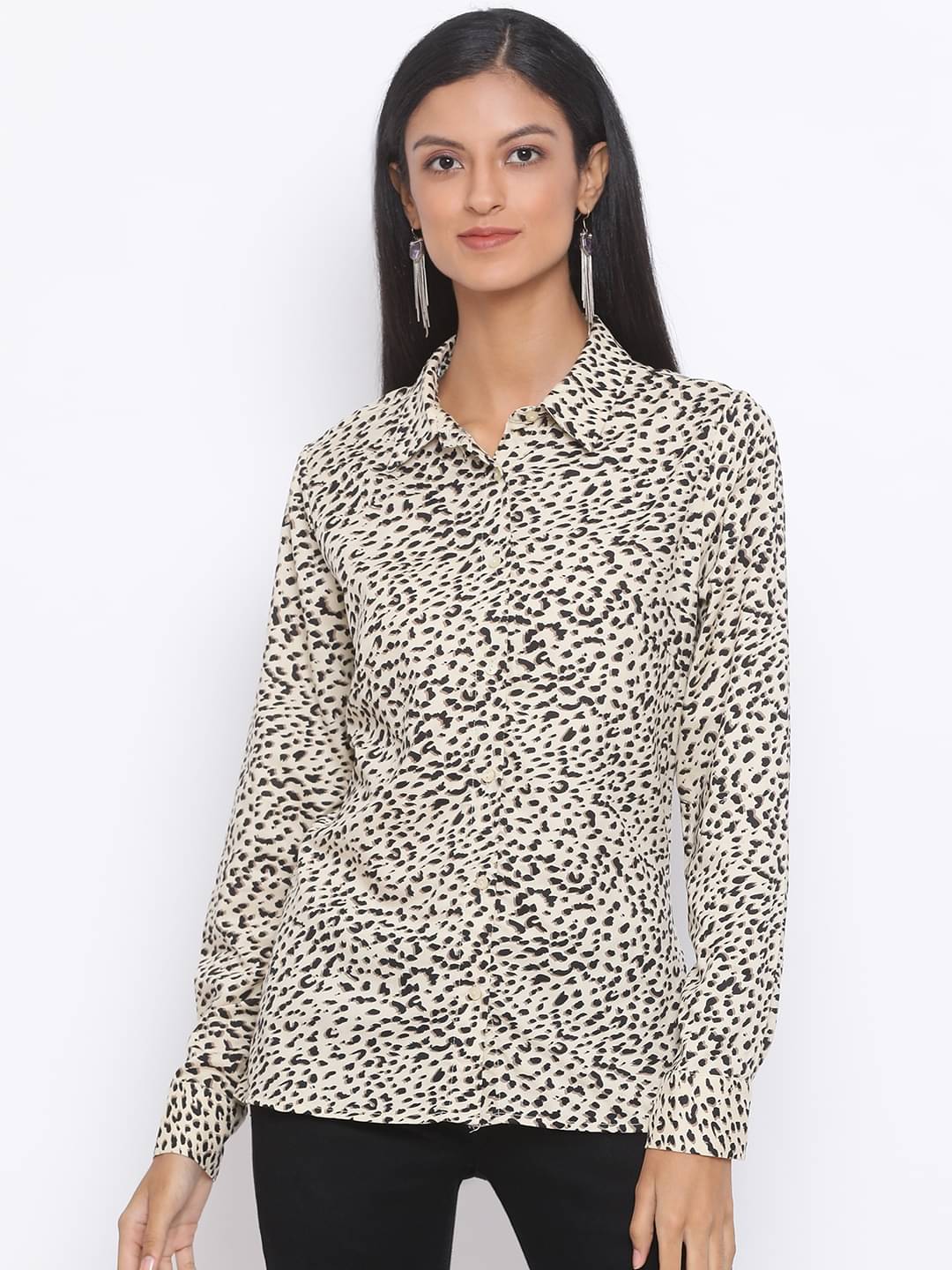     			Oxolloxo Women's Viscose Rayon Regular Top ( Beige )