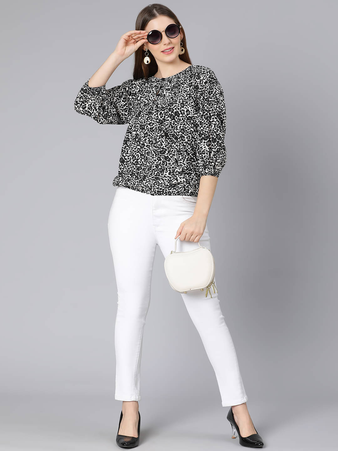     			Oxolloxo Women's Cotton Regular Top ( Black )