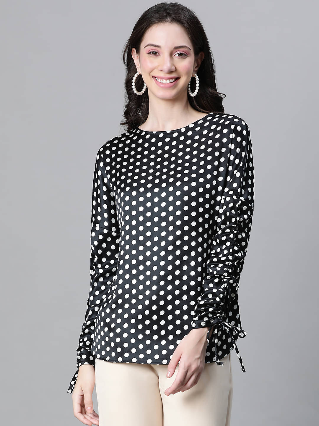 Oxolloxo Women's Polyester Regular Top ( Black ) Oxolloxo Women's Polyester Regular Top ( Black )