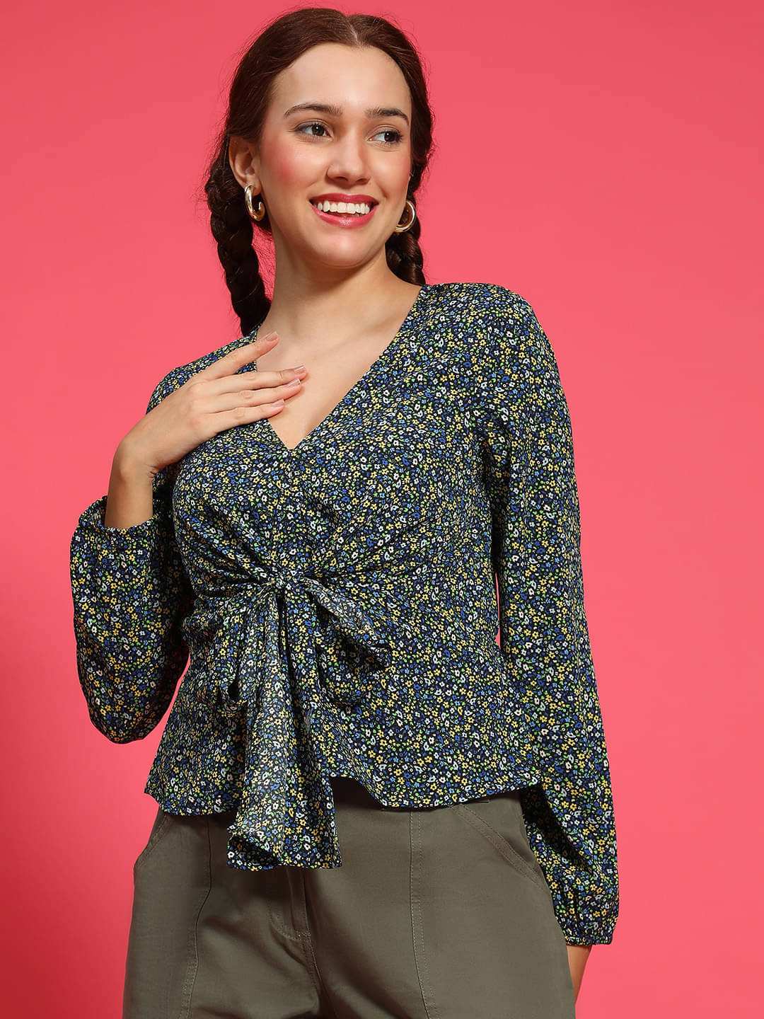 Oxolloxo Women's Polyester Regular Top ( Green ) Oxolloxo Women's Polyester Regular Top ( Green )