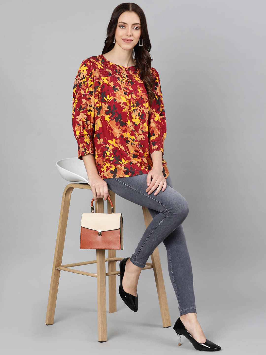     			Oxolloxo Women's Viscose Rayon Regular Top ( Multicolor )