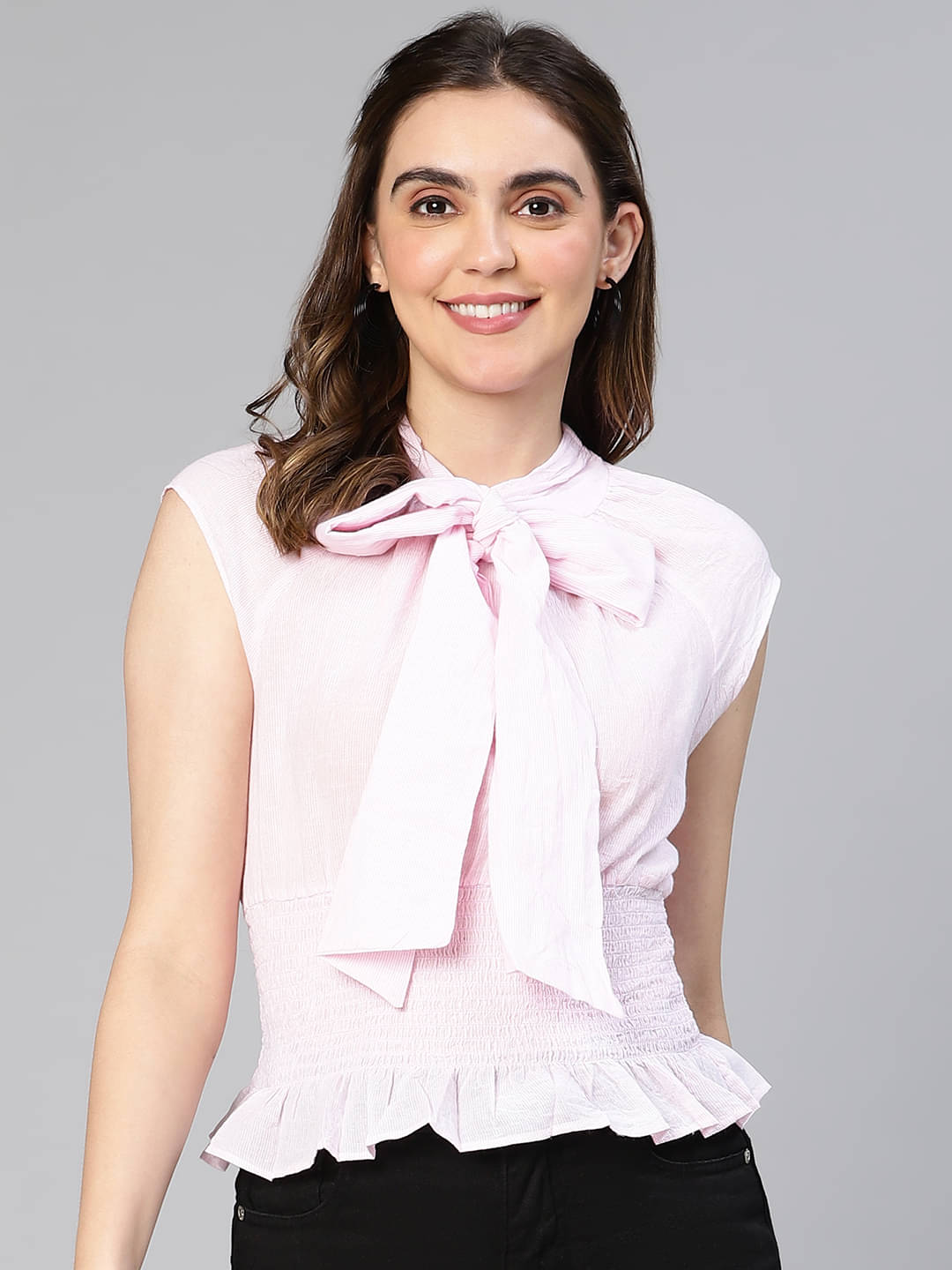 Oxolloxo Pink Cotton Women's Regular Top ( Pack of 1 ) Oxolloxo Pink Cotton Women's Regular Top ( Pack of 1 )