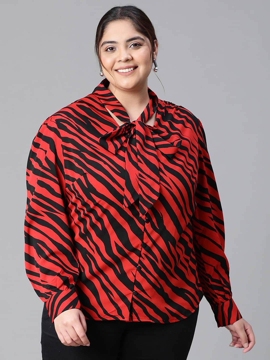     			Oxolloxo Women's Viscose Rayon Regular Top ( Red )