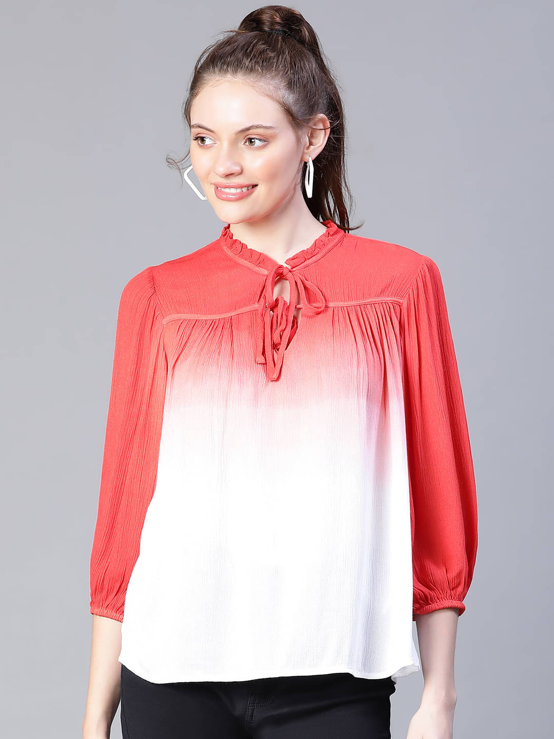 Oxolloxo Women's Viscose Rayon Regular Top ( Red )     			Oxolloxo Women's Viscose Rayon Regular Top ( Red )