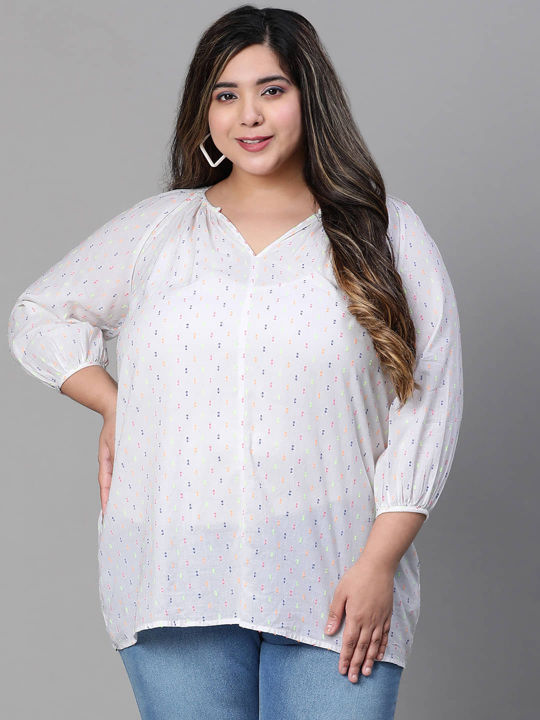 Oxolloxo Women's Viscose Rayon Regular Top ( White )