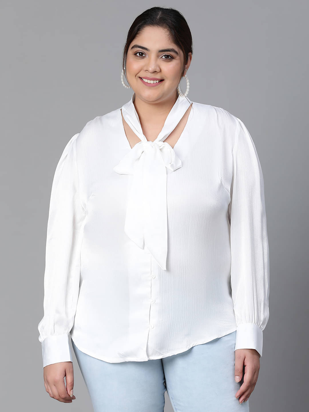 Oxolloxo Women's Viscose Rayon Regular Top ( White ) Oxolloxo Women's Viscose Rayon Regular Top ( White )