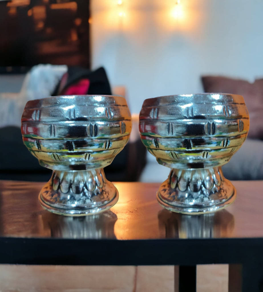 Sigaram Antique German Silver Kum Kum Cup With Lay For Home Pooja Decor K4391     			Sigaram Antique German Silver Kum Kum Cup With Lay For Home Pooja Decor K4391