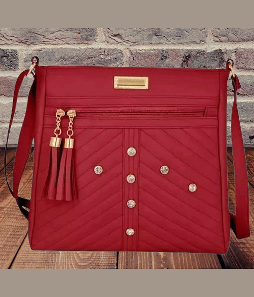 The monaina crapt Sling Bag PU Set of 1 ( Pink ) - Handbags | Buy online on ZillyBuy