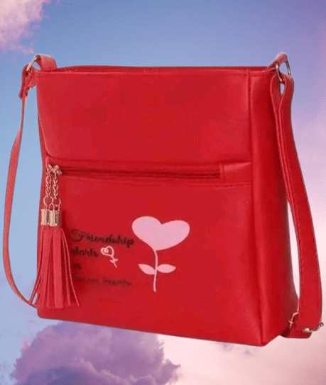     			The monaina crapt Sling Bag PU Set of 1 ( Pink )