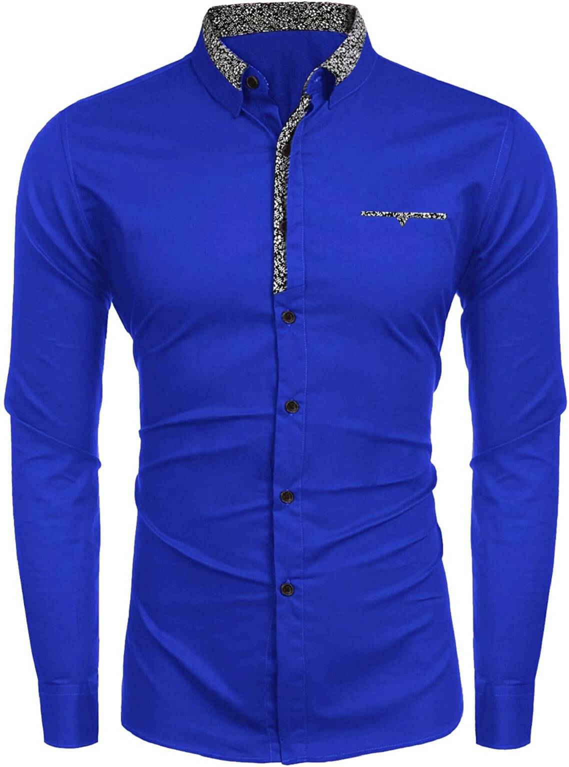 WEBRIC Cotton Blend Regular Fit Full Sleeves Men's Formal Shirt - Blue ( Pack of 1 ) WEBRIC Cotton Blend Regular Fit Full Sleeves Men's Formal Shirt - Blue ( Pack of 1 )