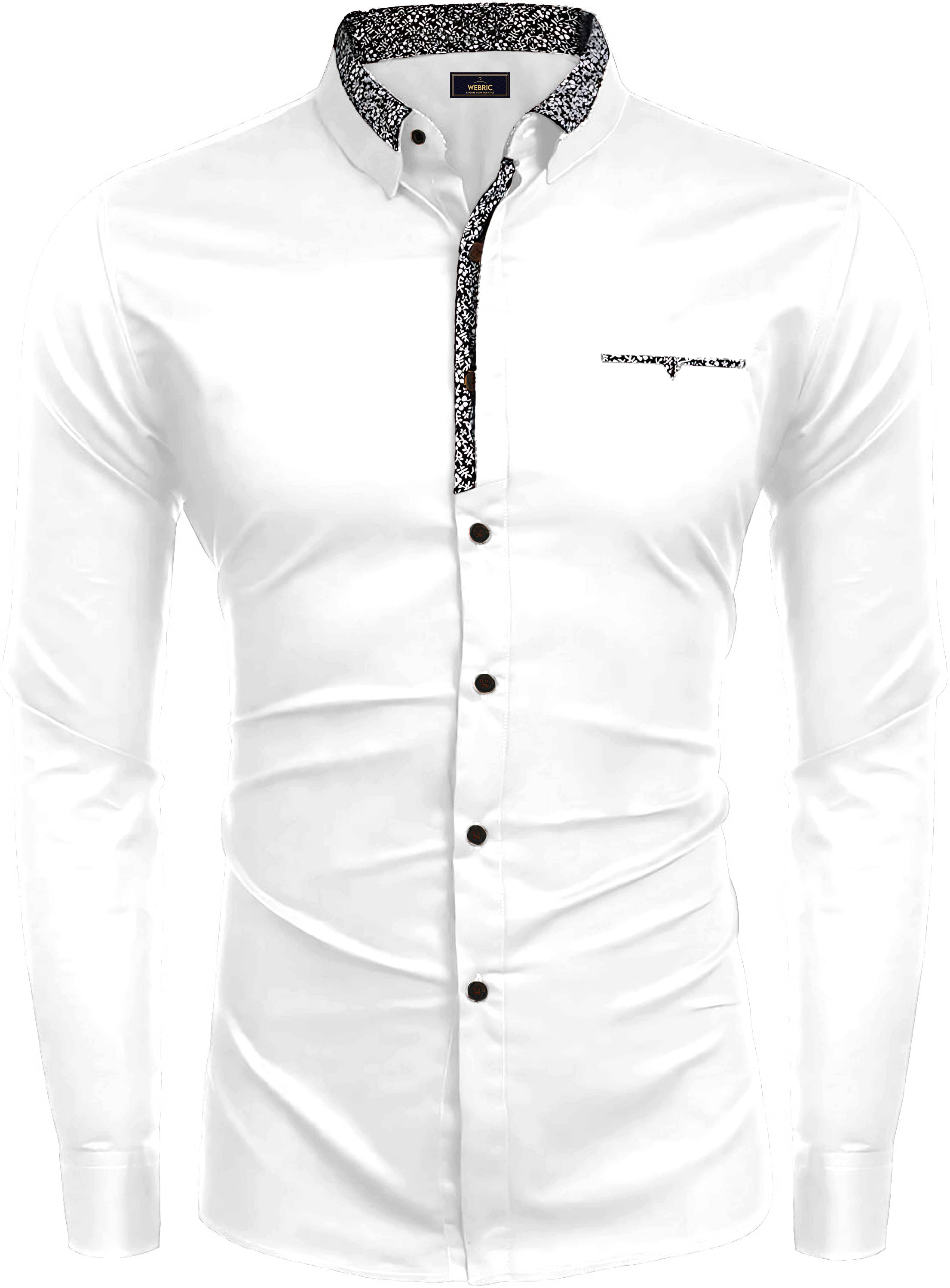 WEBRIC Cotton Blend Regular Fit Full Sleeves Men's Formal Shirt - White ( Pack of 1 ) WEBRIC Cotton Blend Regular Fit Full Sleeves Men's Formal Shirt - White ( Pack of 1 )