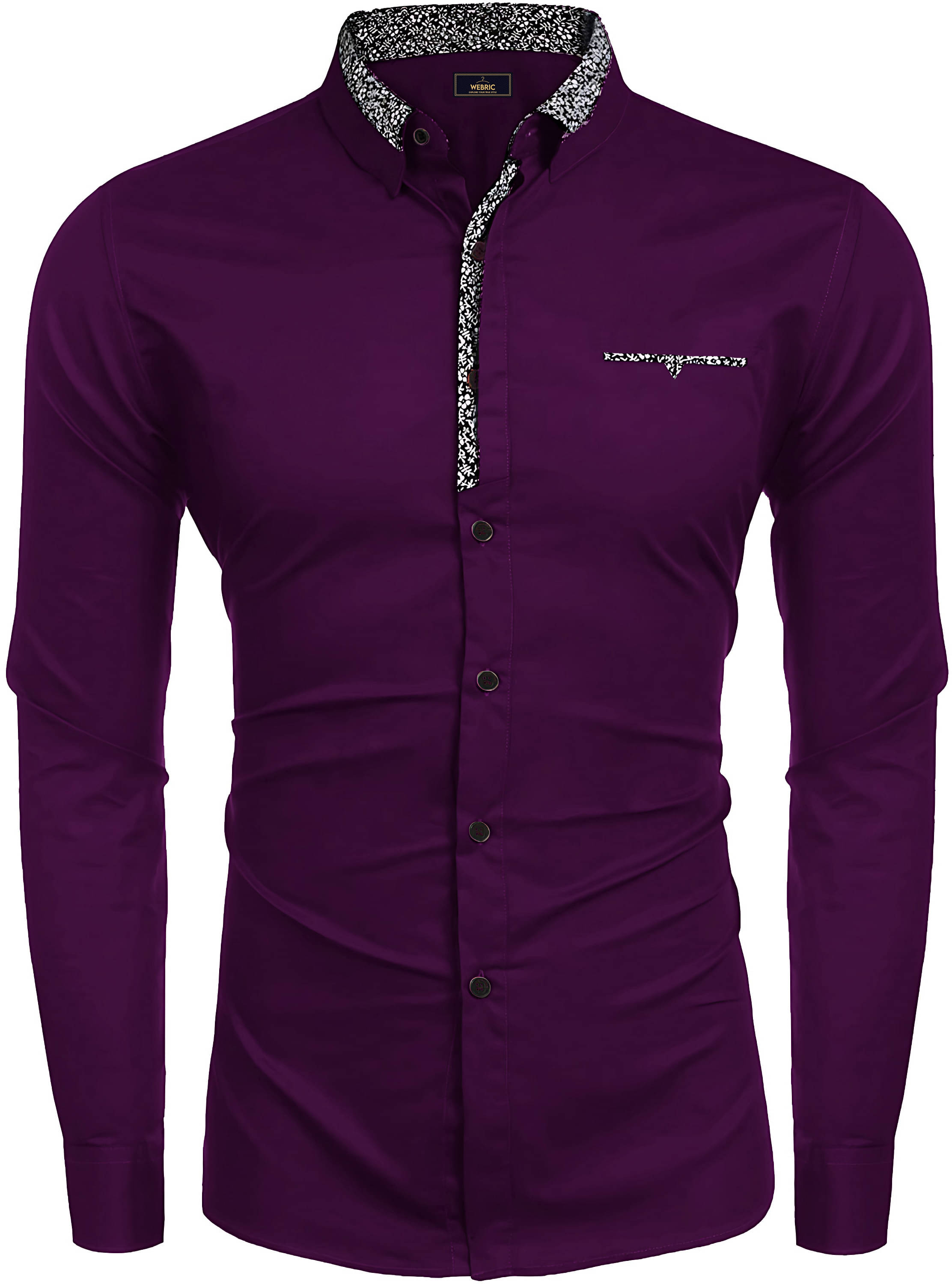     			WEBRIC Cotton Blend Regular Fit Full Sleeves Men's Formal Shirt - Wine ( Pack of 1 )