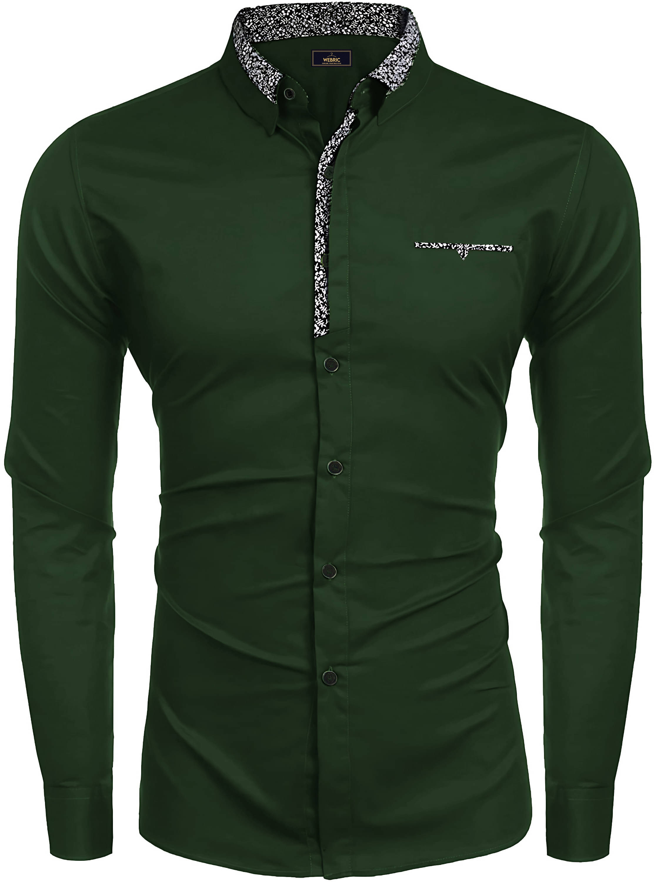     			WEBRIC Cotton Blend Regular Fit Full Sleeves Men's Formal Shirt - Green ( Pack of 1 )
