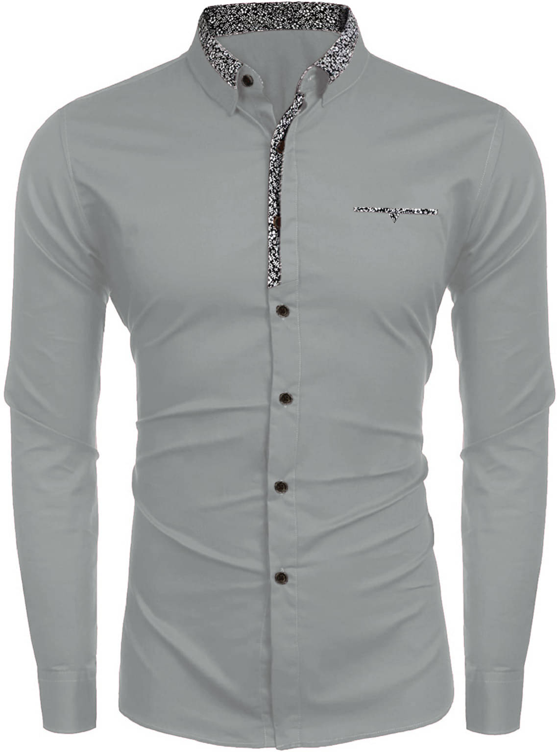     			WEBRIC Cotton Blend Regular Fit Full Sleeves Men's Formal Shirt - Light Grey ( Pack of 1 )