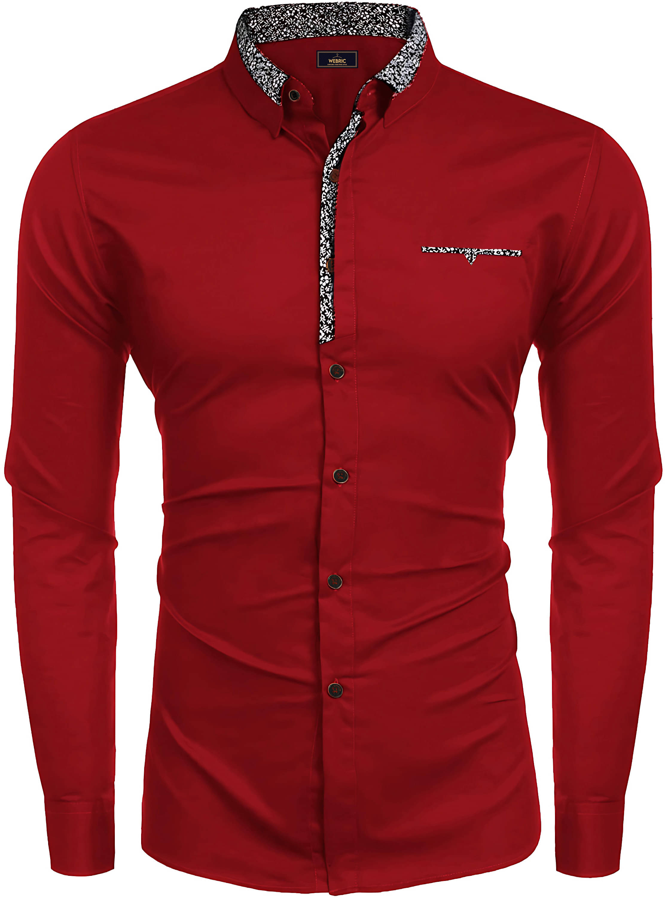 WEBRIC Cotton Blend Regular Fit Full Sleeves Men's Formal Shirt - Red ( Pack of 1 ) WEBRIC Cotton Blend Regular Fit Full Sleeves Men's Formal Shirt - Red ( Pack of 1 )